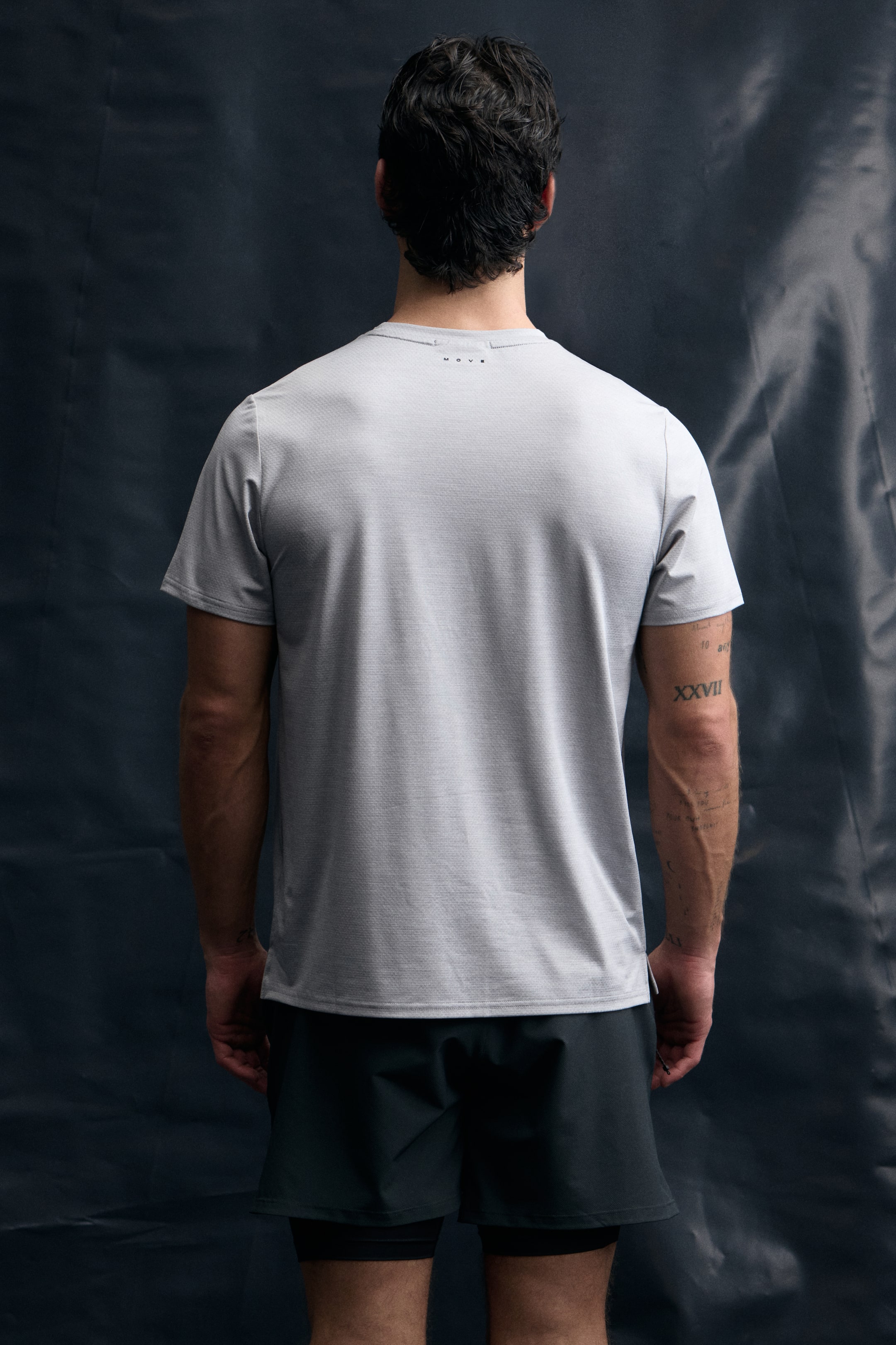 Ampliar la imagen: Playera deportiva de malla con DryMove™ - Gris jaspeado - Men | H&M MX 5