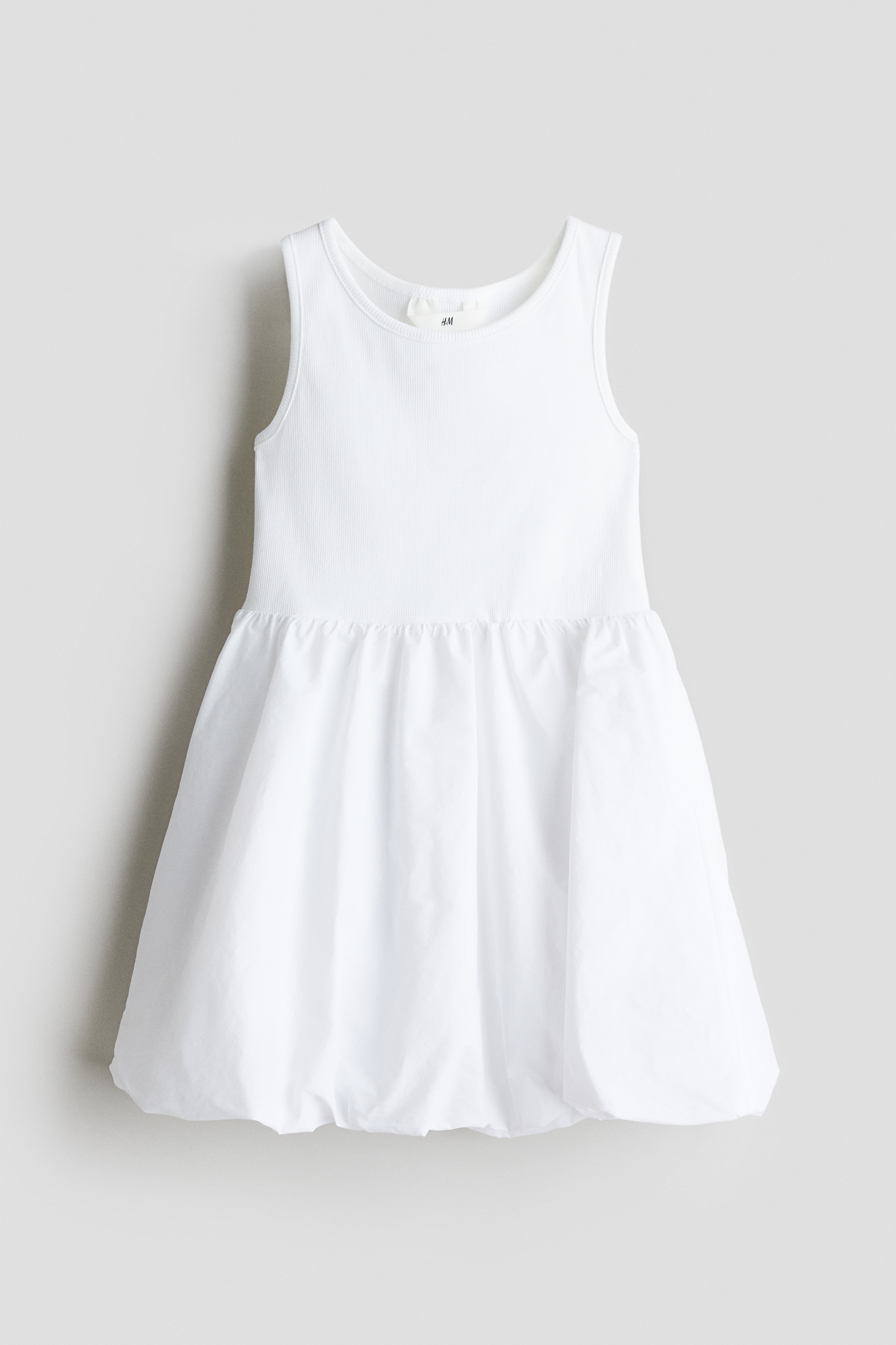 Dress with Flared Skirt - White