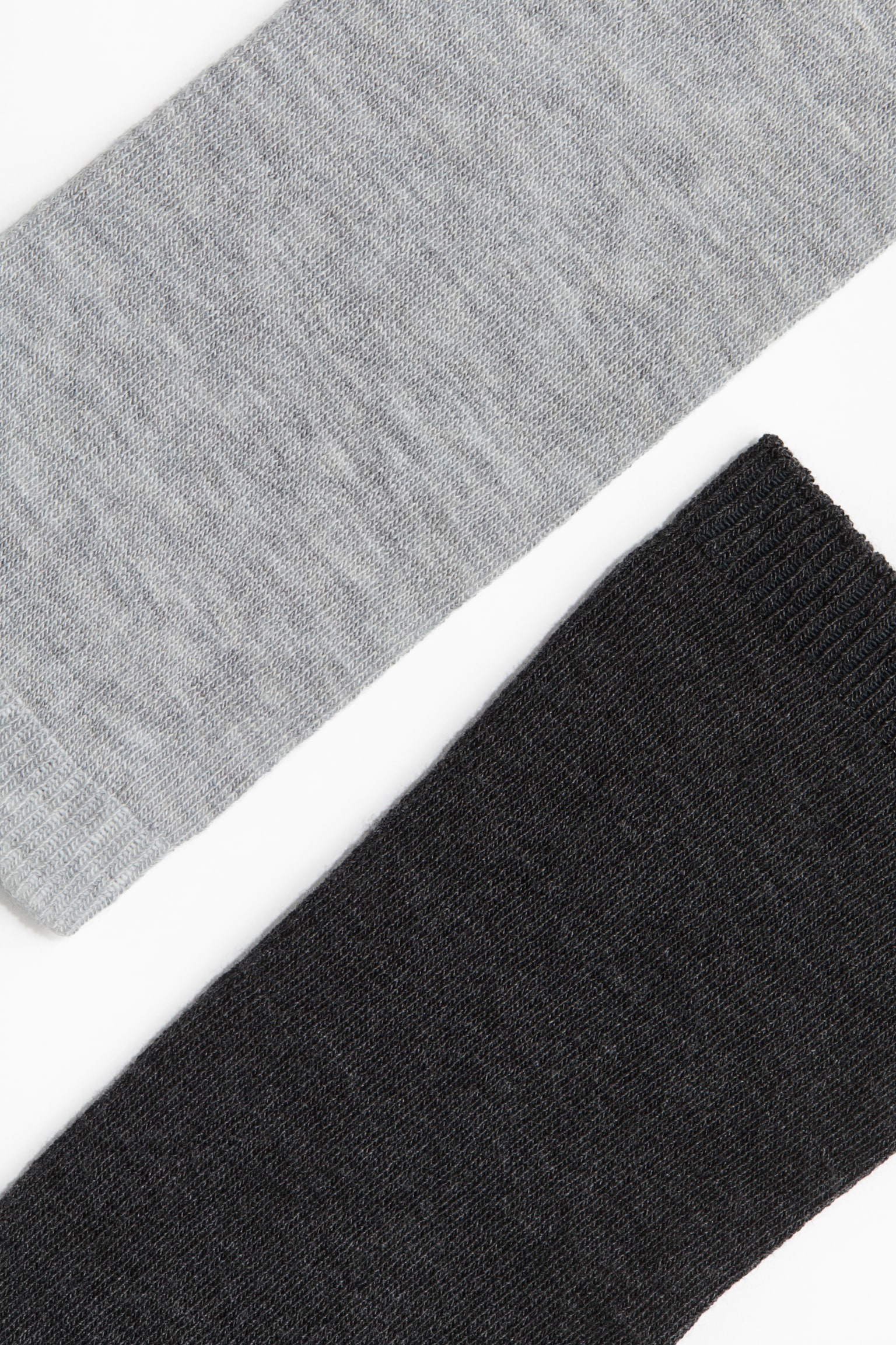 2-pack over-the-knee socks - Dark grey marl/Light grey marl/Black - 2