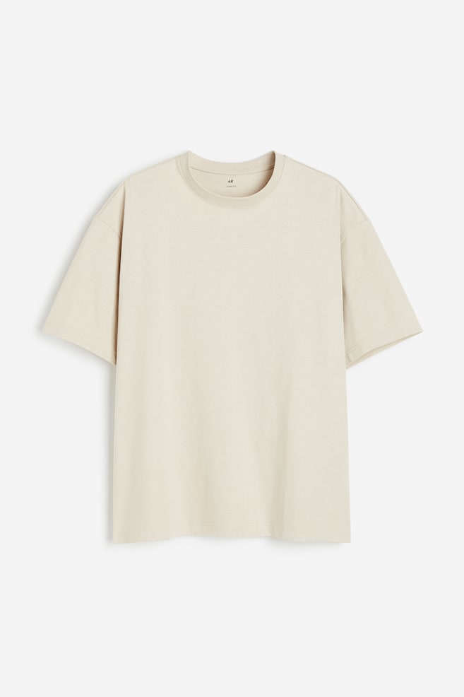 Loose Fit T-shirt - Light beige/White/Black/Beige/dc/dc/dc/dc/dc - 2