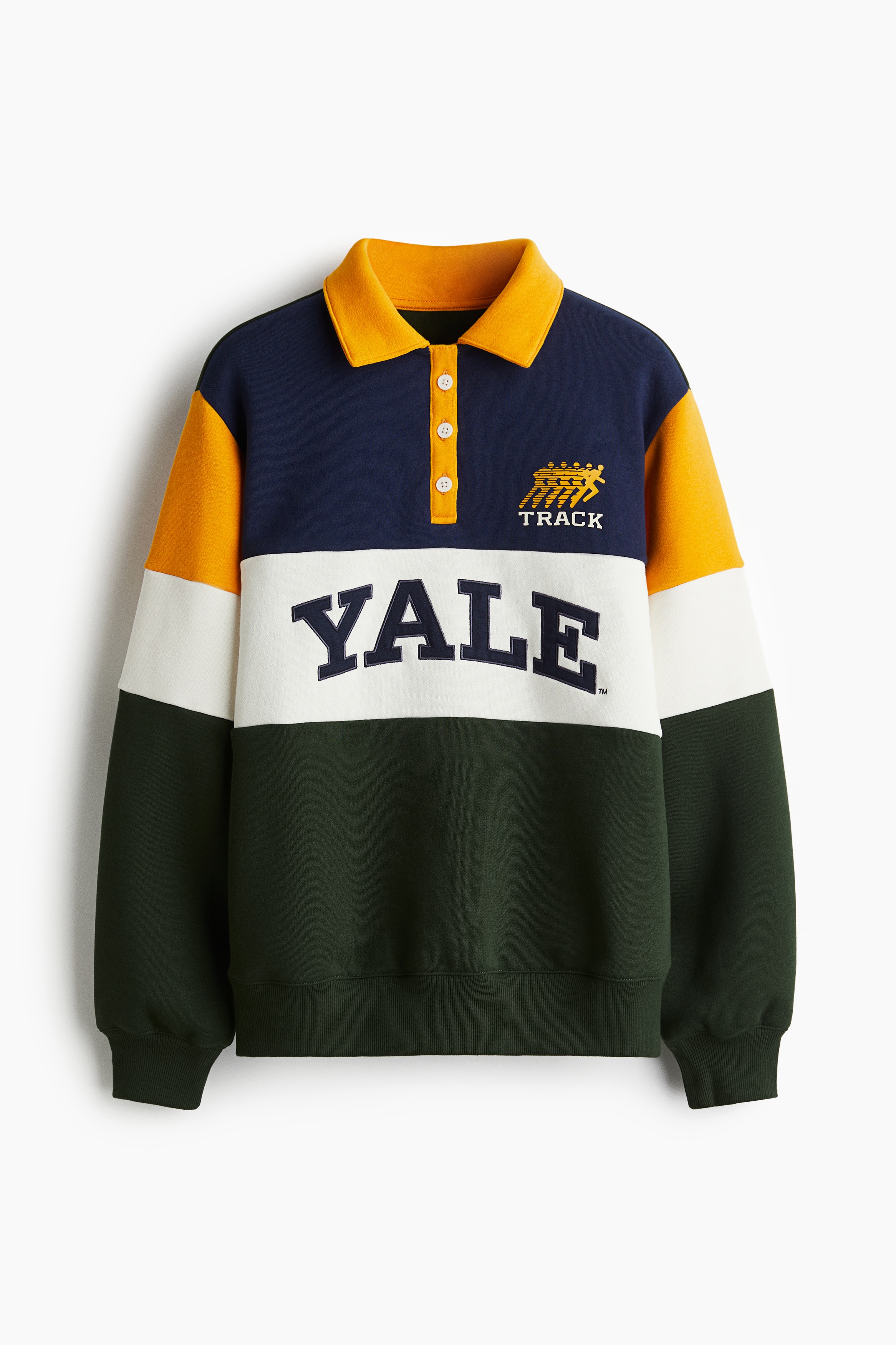 Polo Sweatshirt - Dark green/Yale