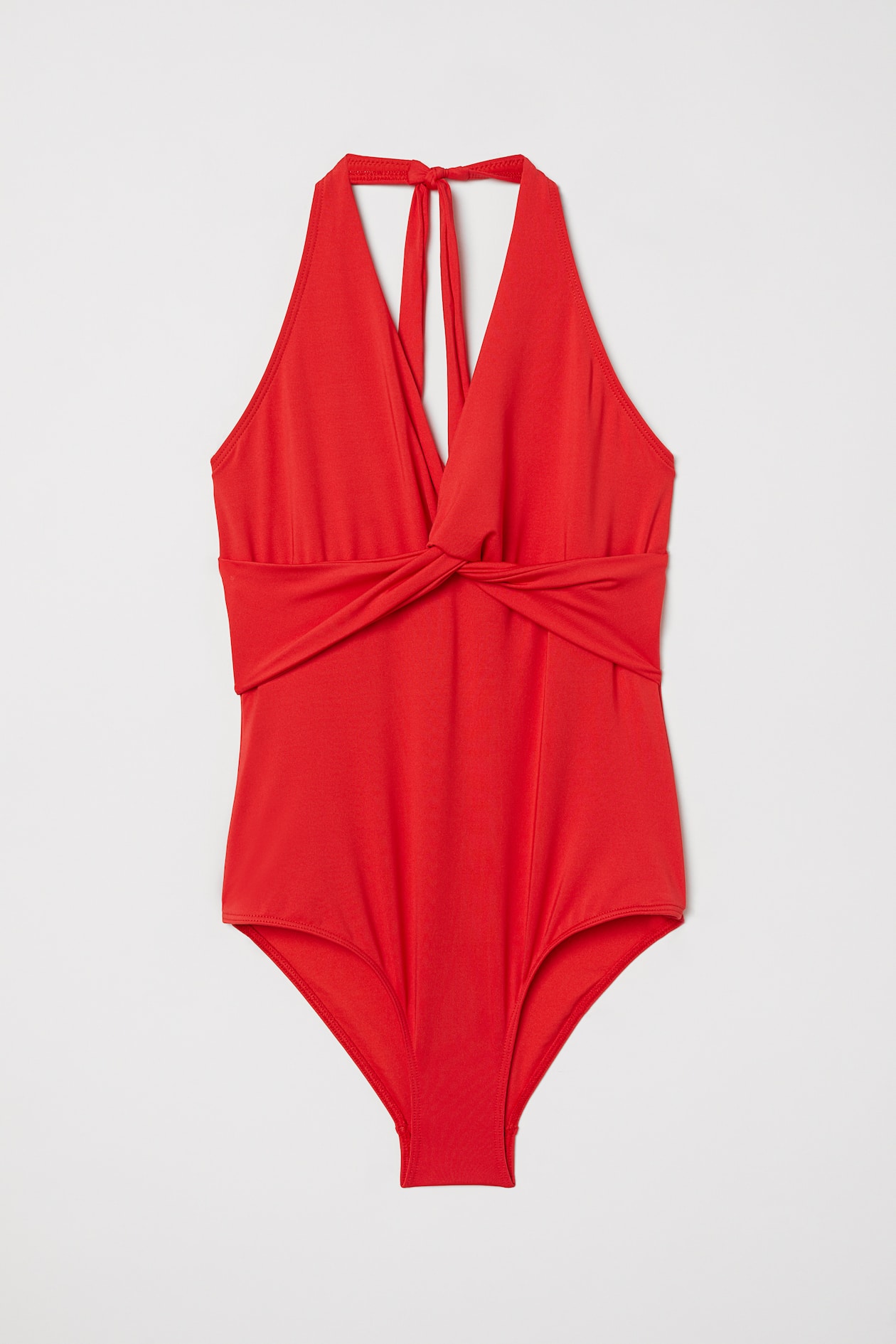 Halterneck swimsuit - Halterneck - Red - Ladies | H&M GB