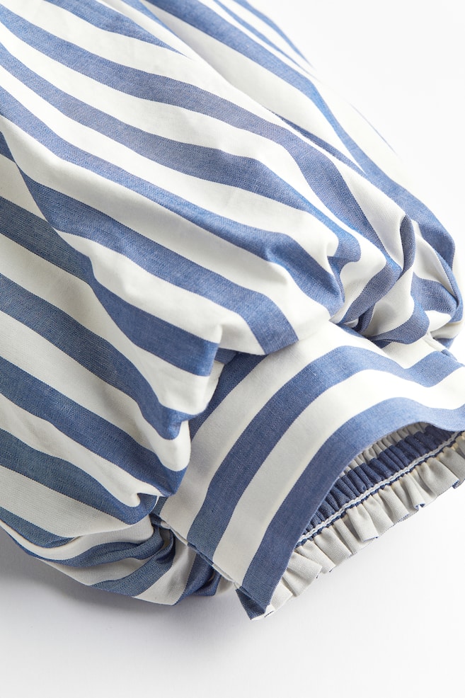 Balloon-sleeved blouse - Blue/Striped - 3