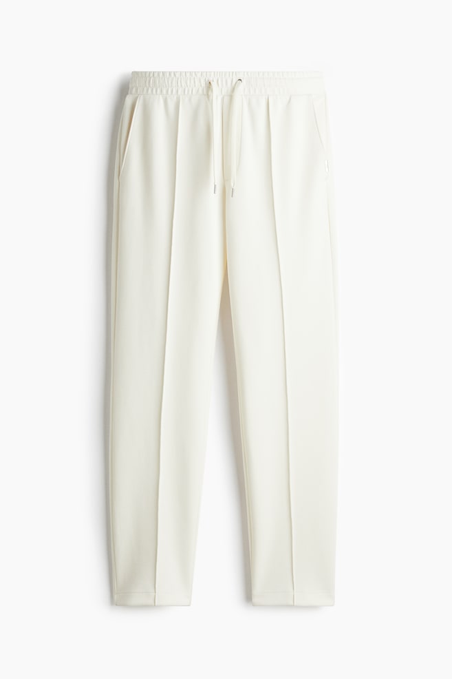 Regular-Fit Tailored-Look Joggers - White - 1