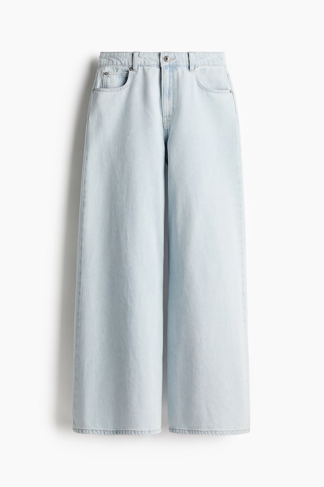 Wide High Jeans - Pale denim blue/Denim blue - 1