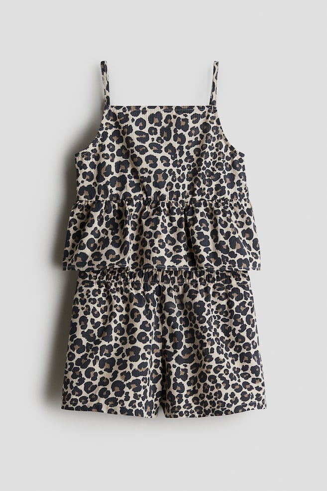 Zweiteiler aus Baumwolle - Beige/Leopardenprint/Rosa/Vichykaro/Schwarz/Vichykaro - 1