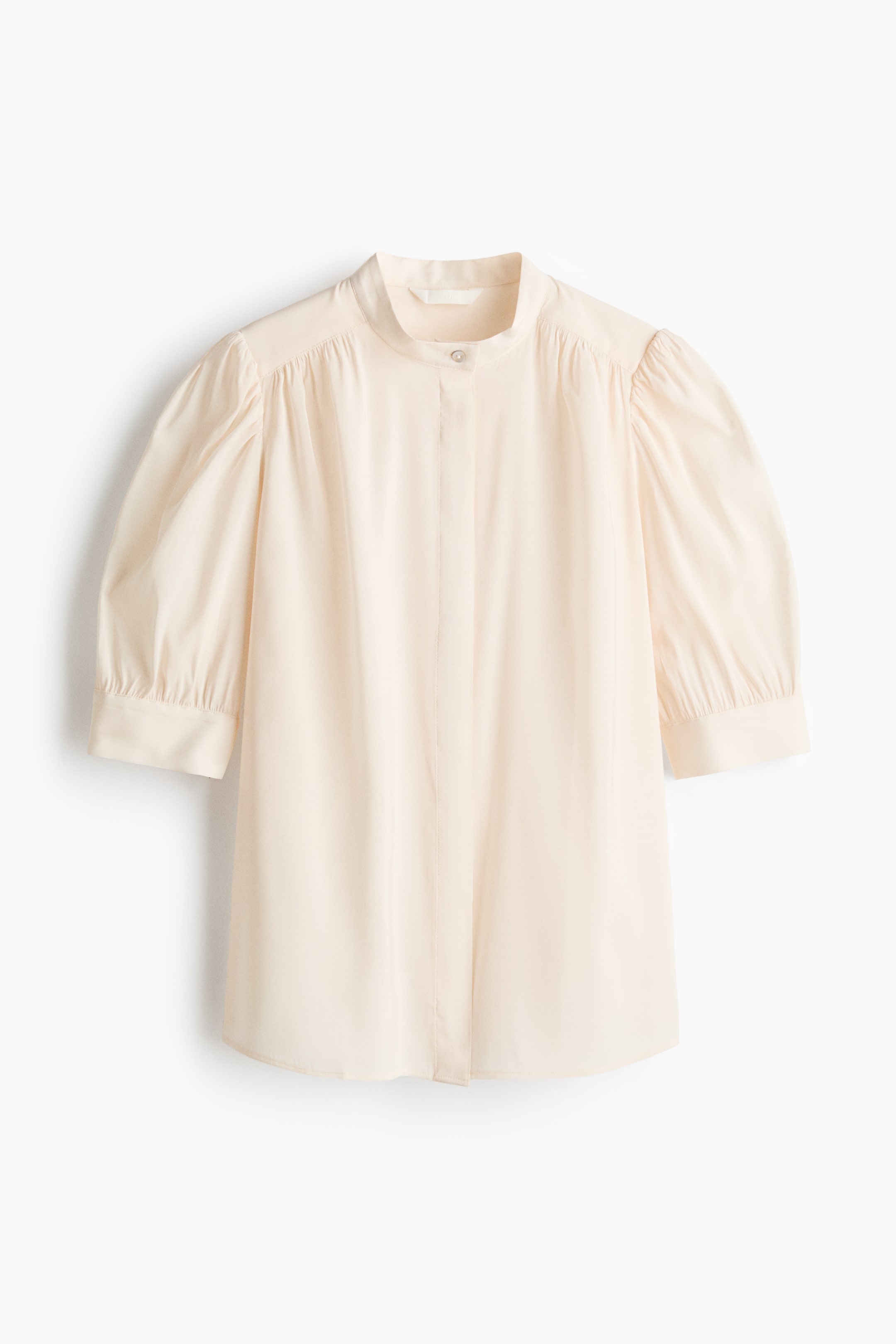 Xem ảnh lớn hơn: Áo kiểu tay bồng - Màu be nhạt - Ladies | H&M VN 1
