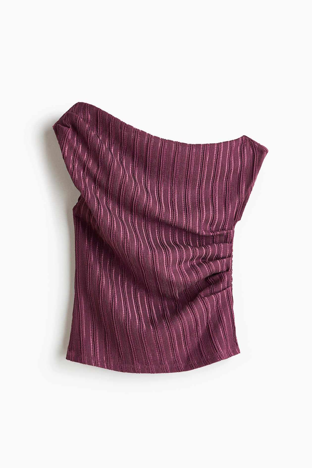 Textured One-Shoulder Top