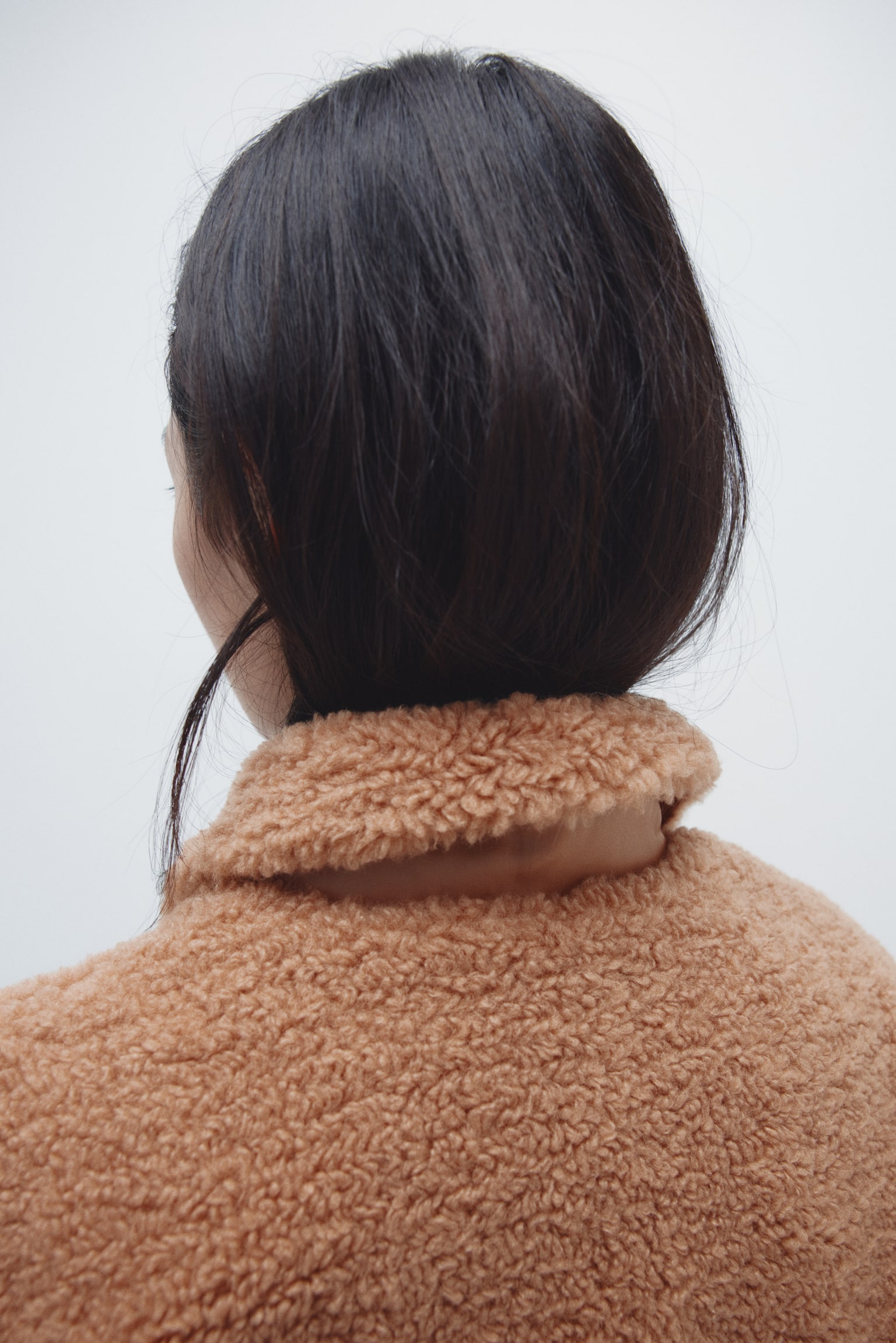 Saco en pelo sintético - Beige oscuro/Café - 7