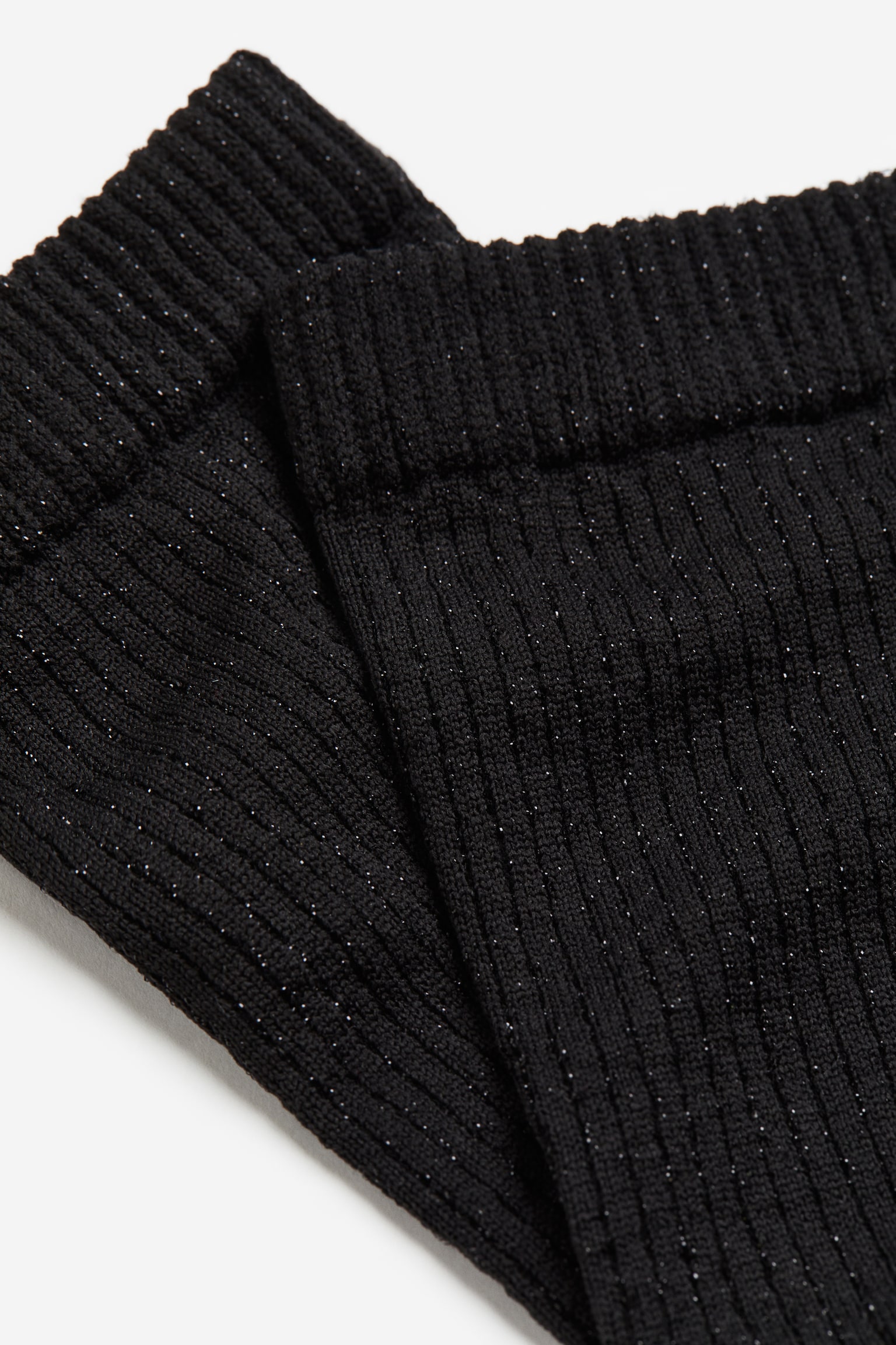 Rib-knit socks - Black - 2