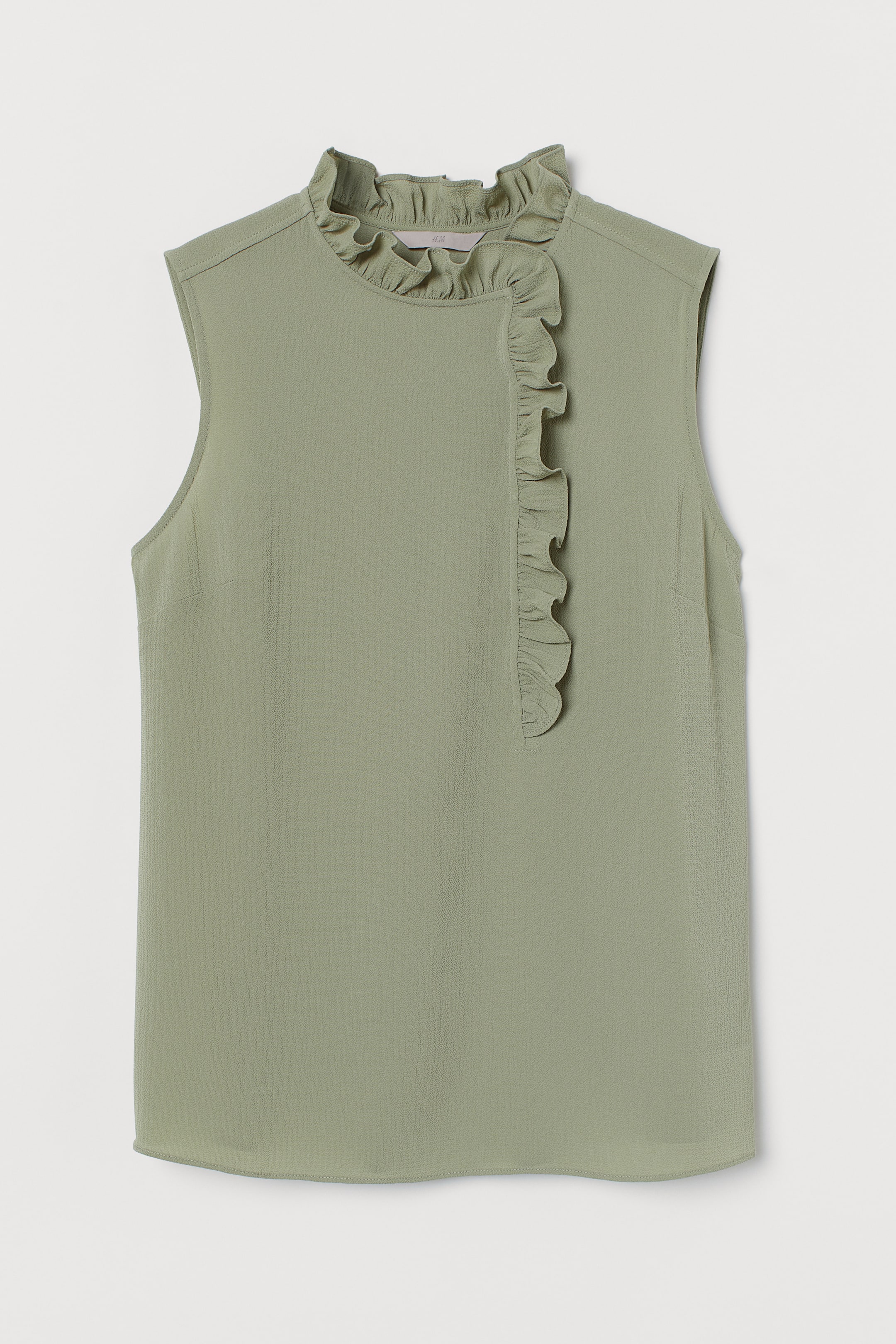 Sleeveless Ruffled Blouse