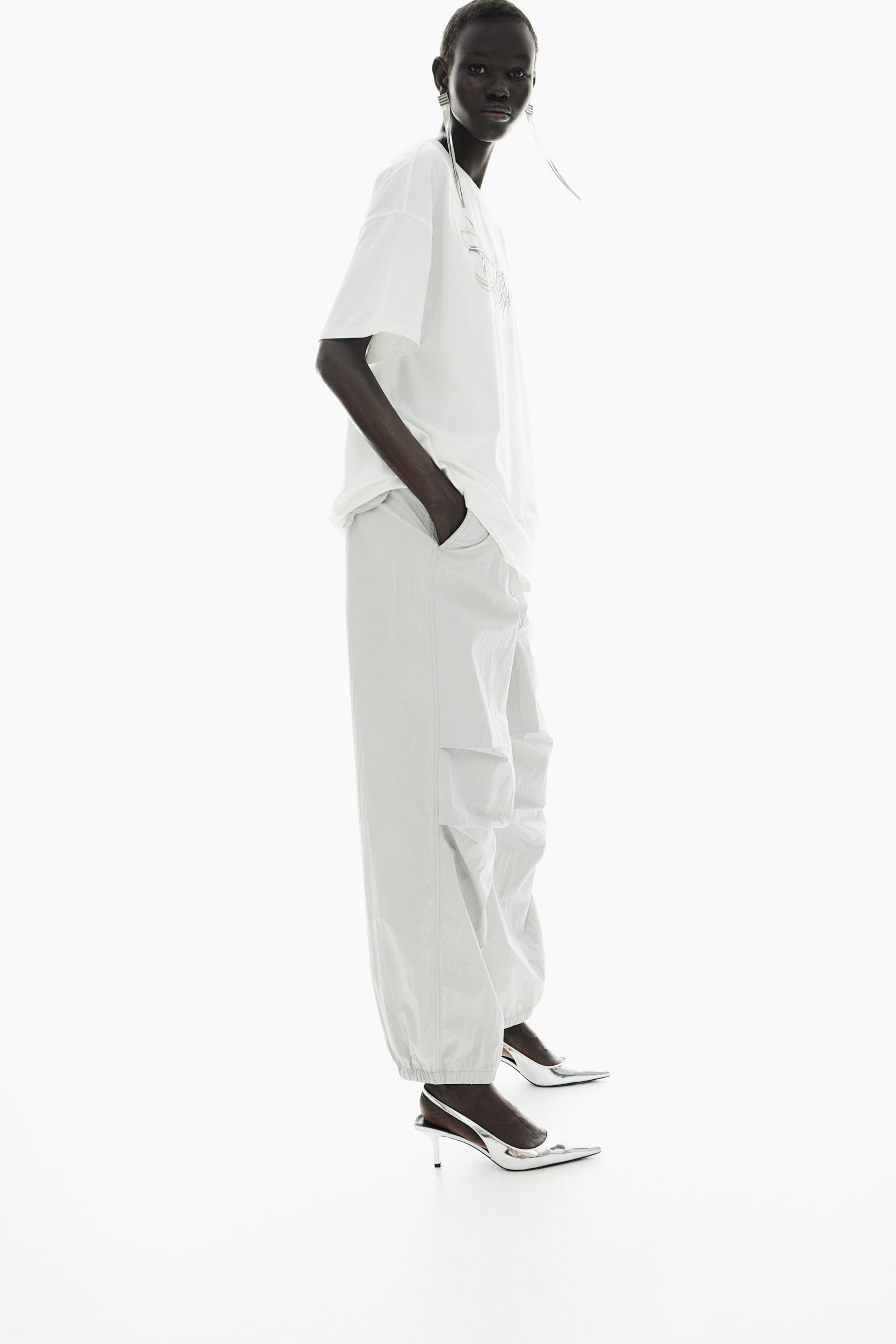 Parachute Pants - Light gray - Ladies | H&M US