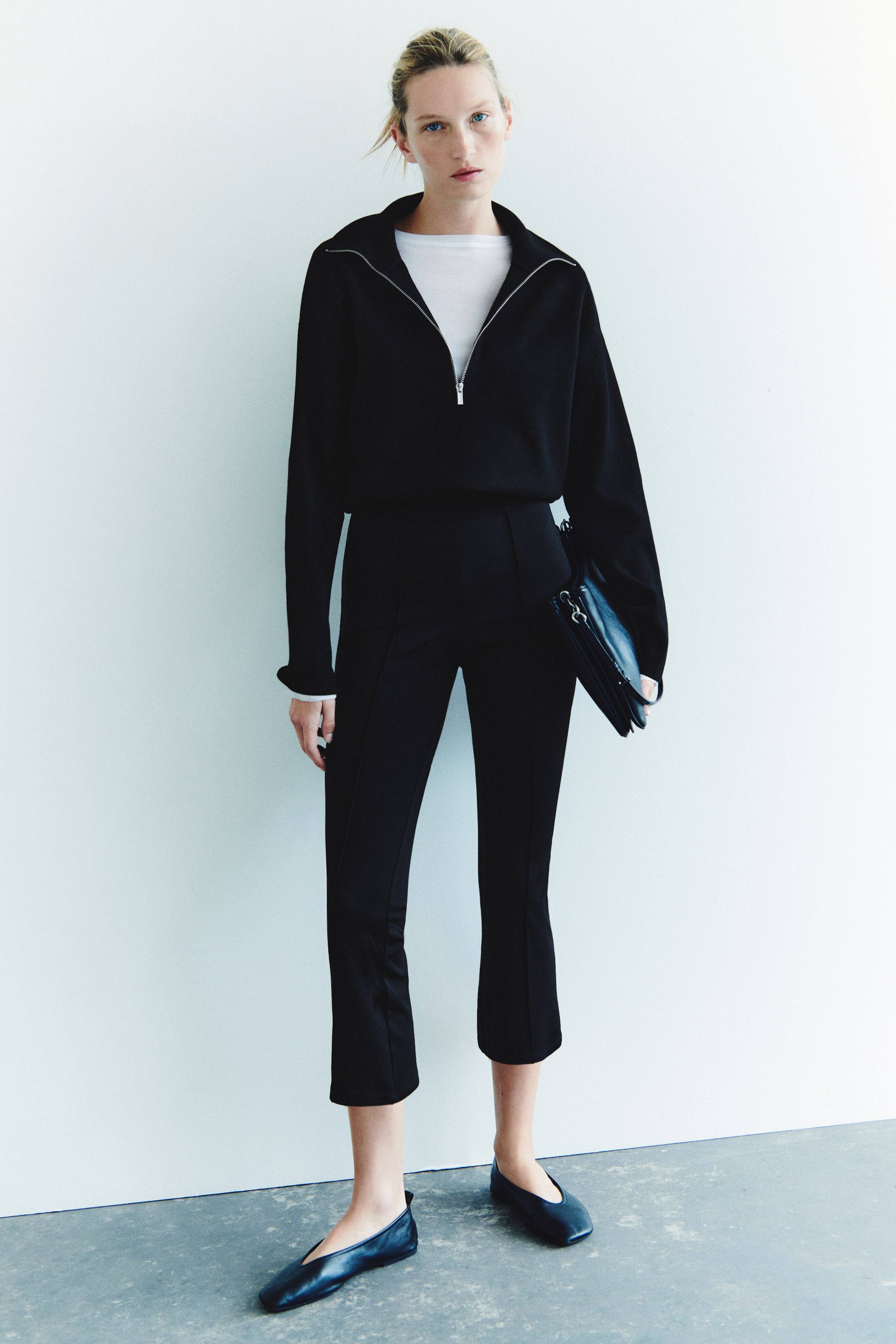 Fine-Knit Half-Zip Sweater