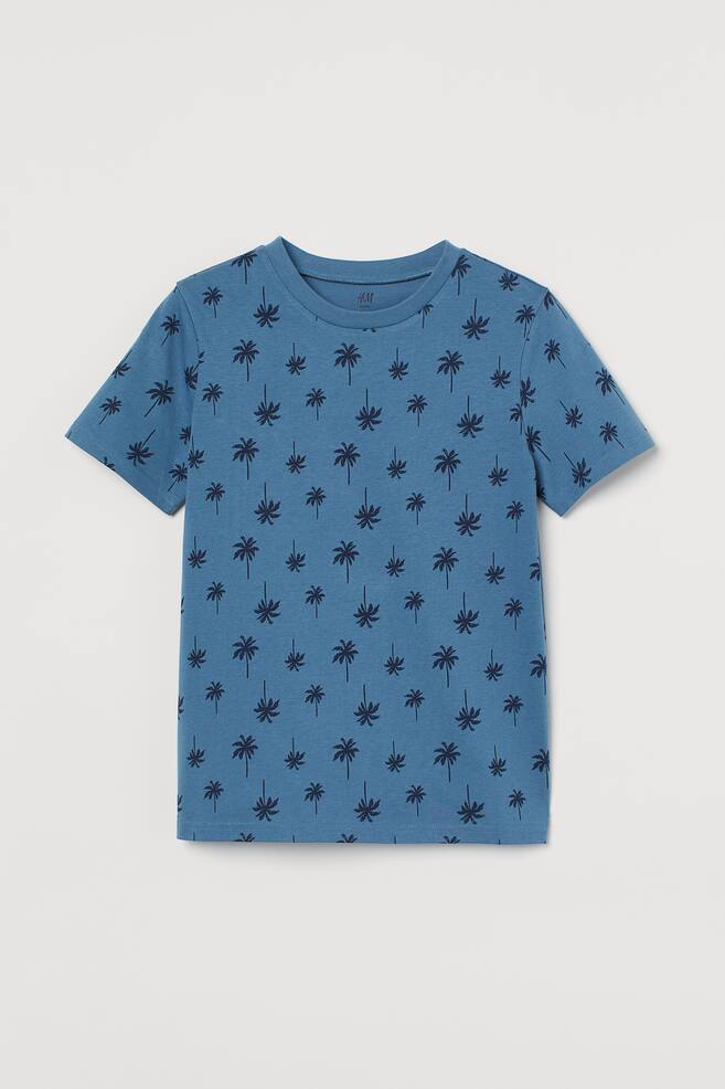 T-shirt - Blå/Palmer/Klarrød/Hvit/Marmor/Mørk grå/Splash-trykk/dc/dc - 1