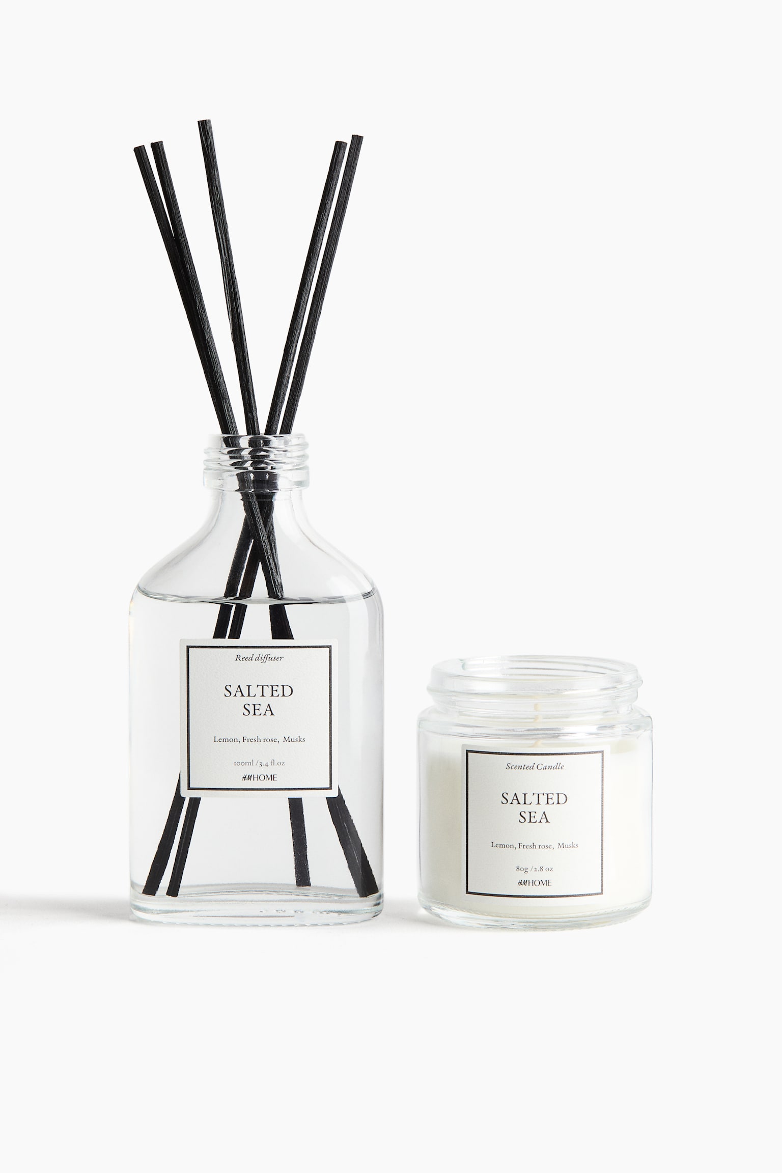 Scented candle in glass holder - Salted Sea/Dark Honey/Green Basilicum - 2