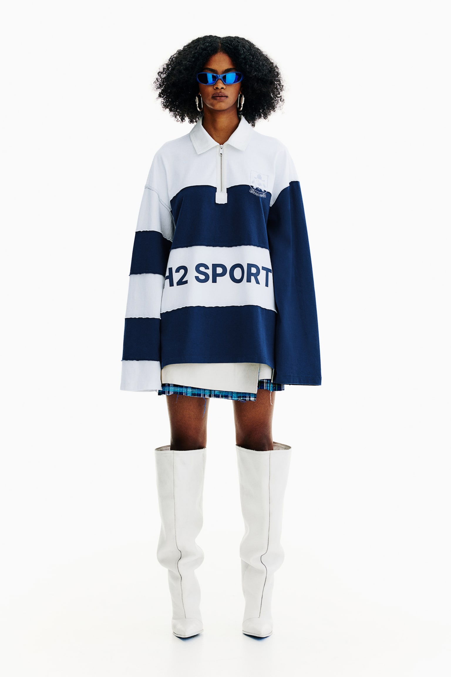 Rugby shirt - Dark blue/White striped - 11