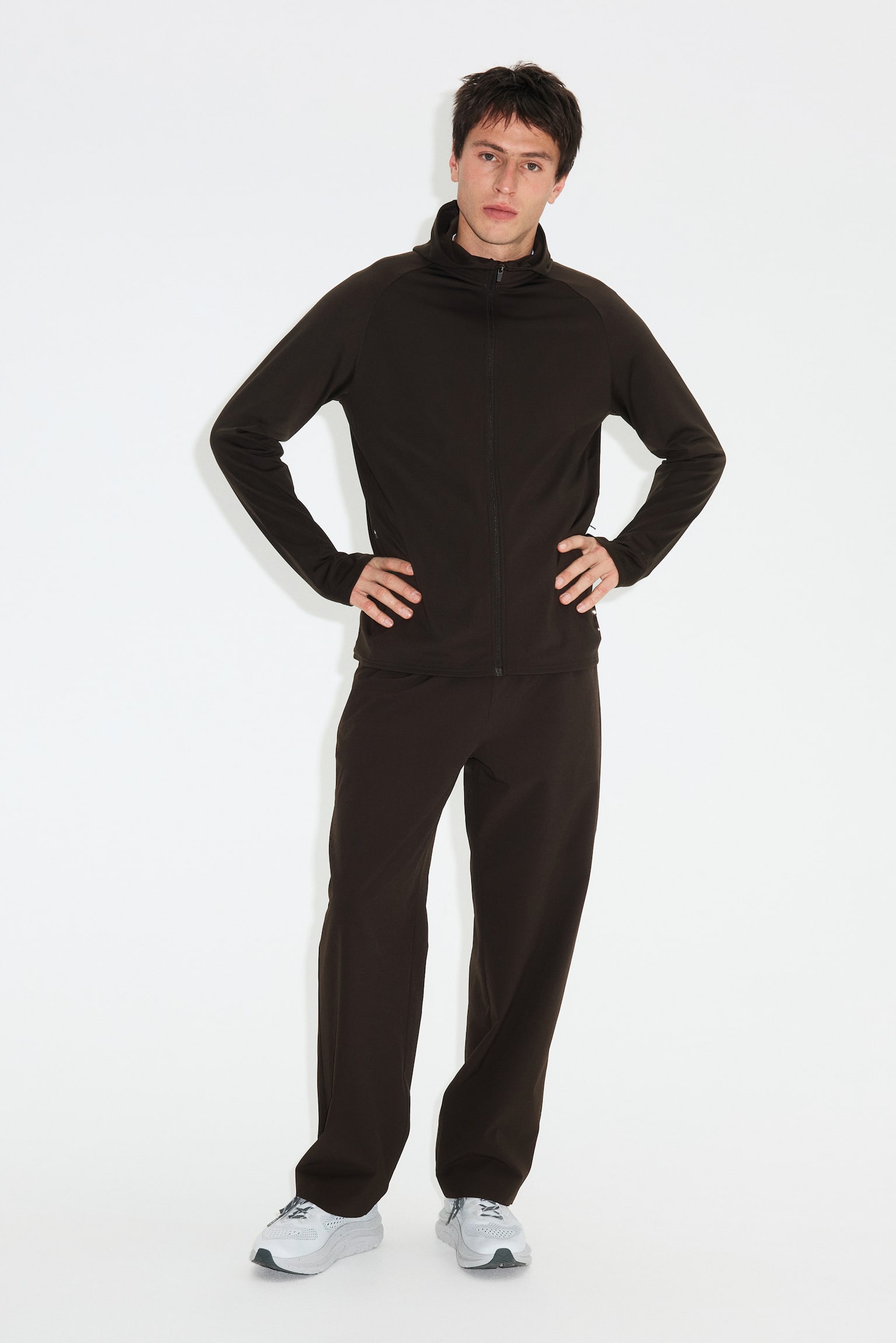 Regular Fit Sports jacket with ThermoMove™ - Brown/Black - 4