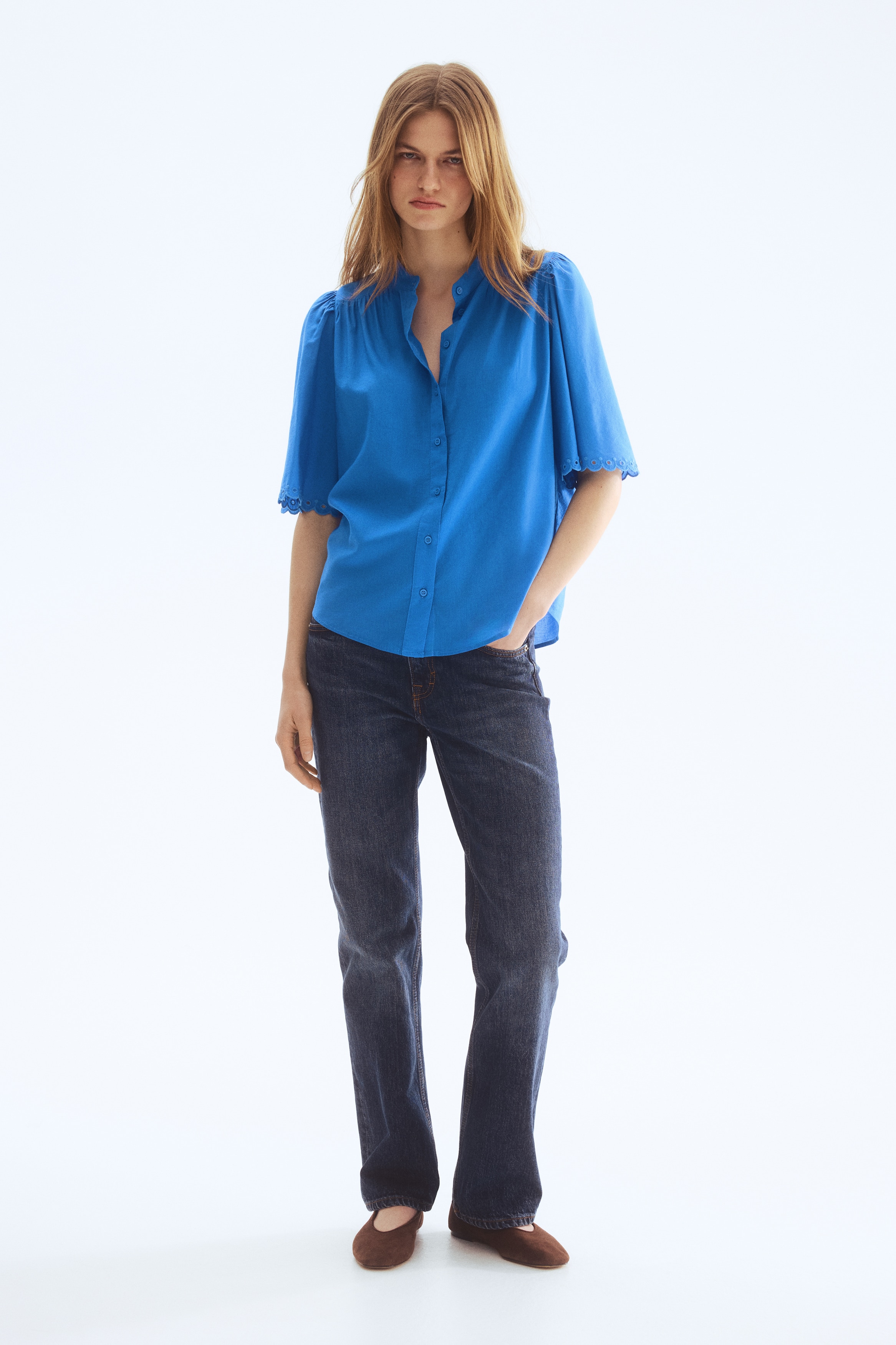 Cotton-Blend Blouse thumbnail 3