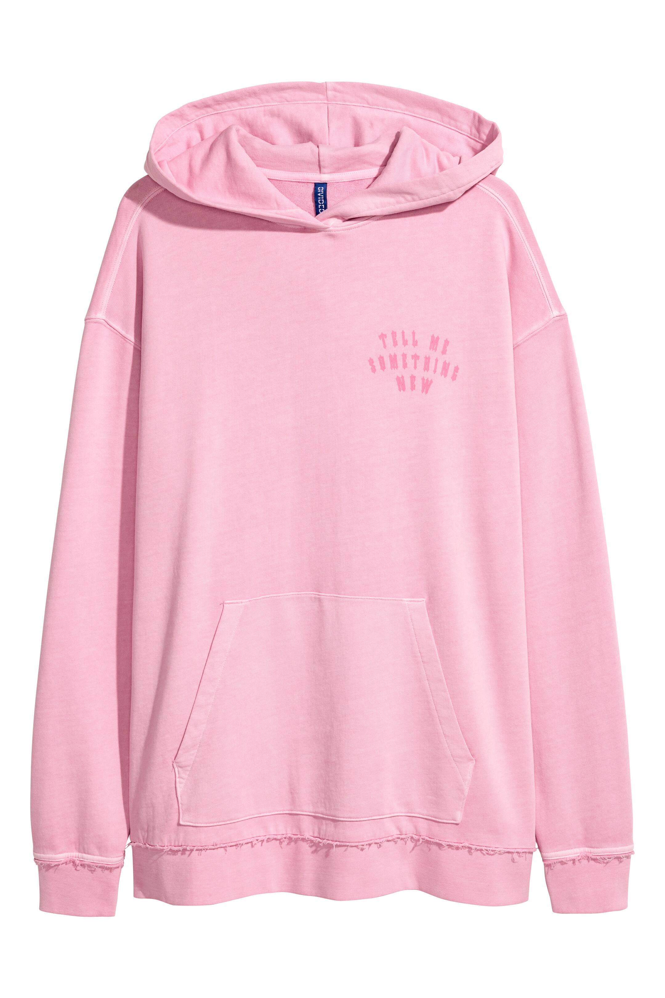 Zobacz większy obraz: Bluza z kapturem i nadrukiem - Jasnoróżowy - ON | H&M PL 1