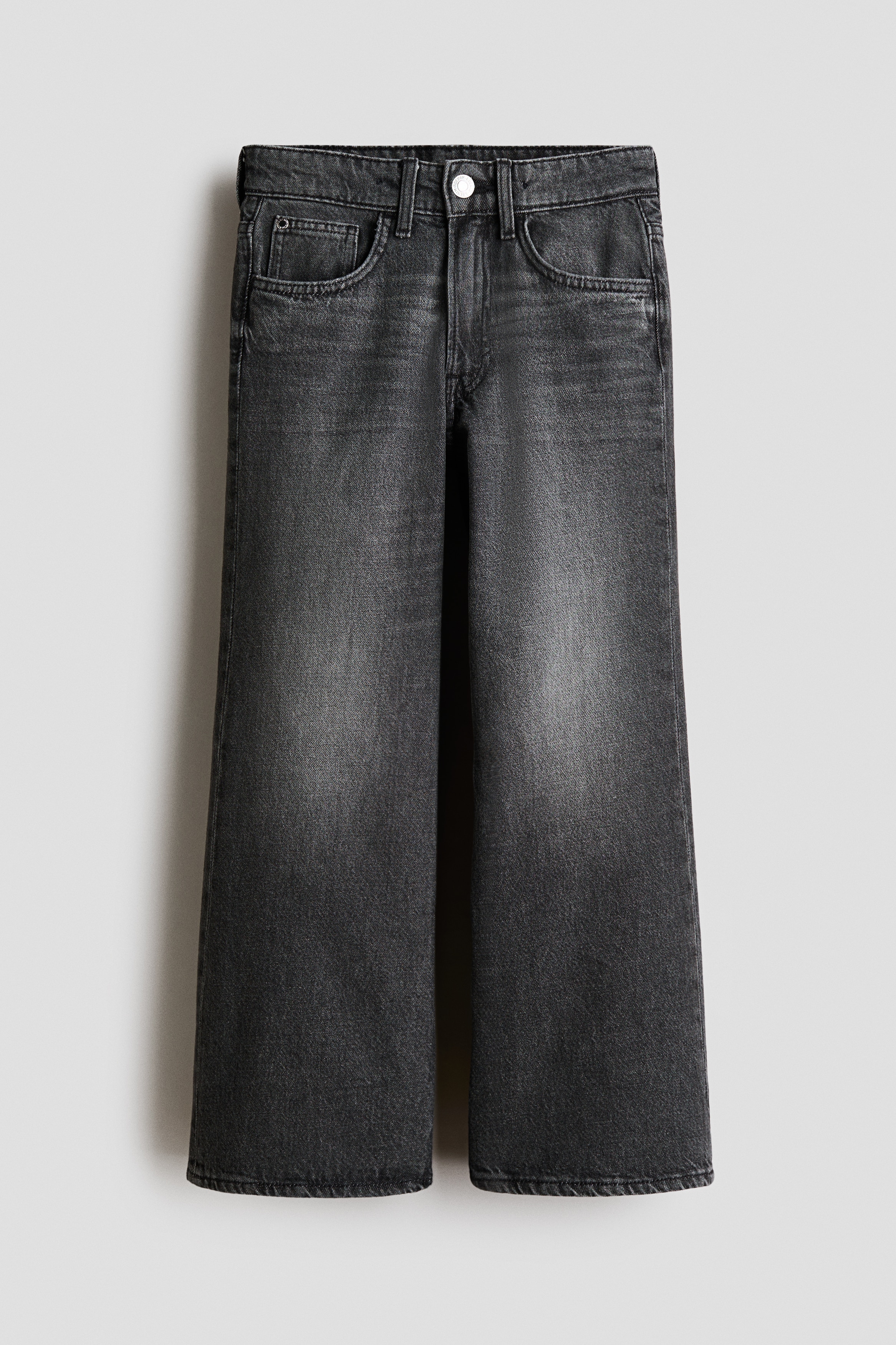 Loose Fit Bootcut Leg Jeans - Gris oscuro/Azul denim