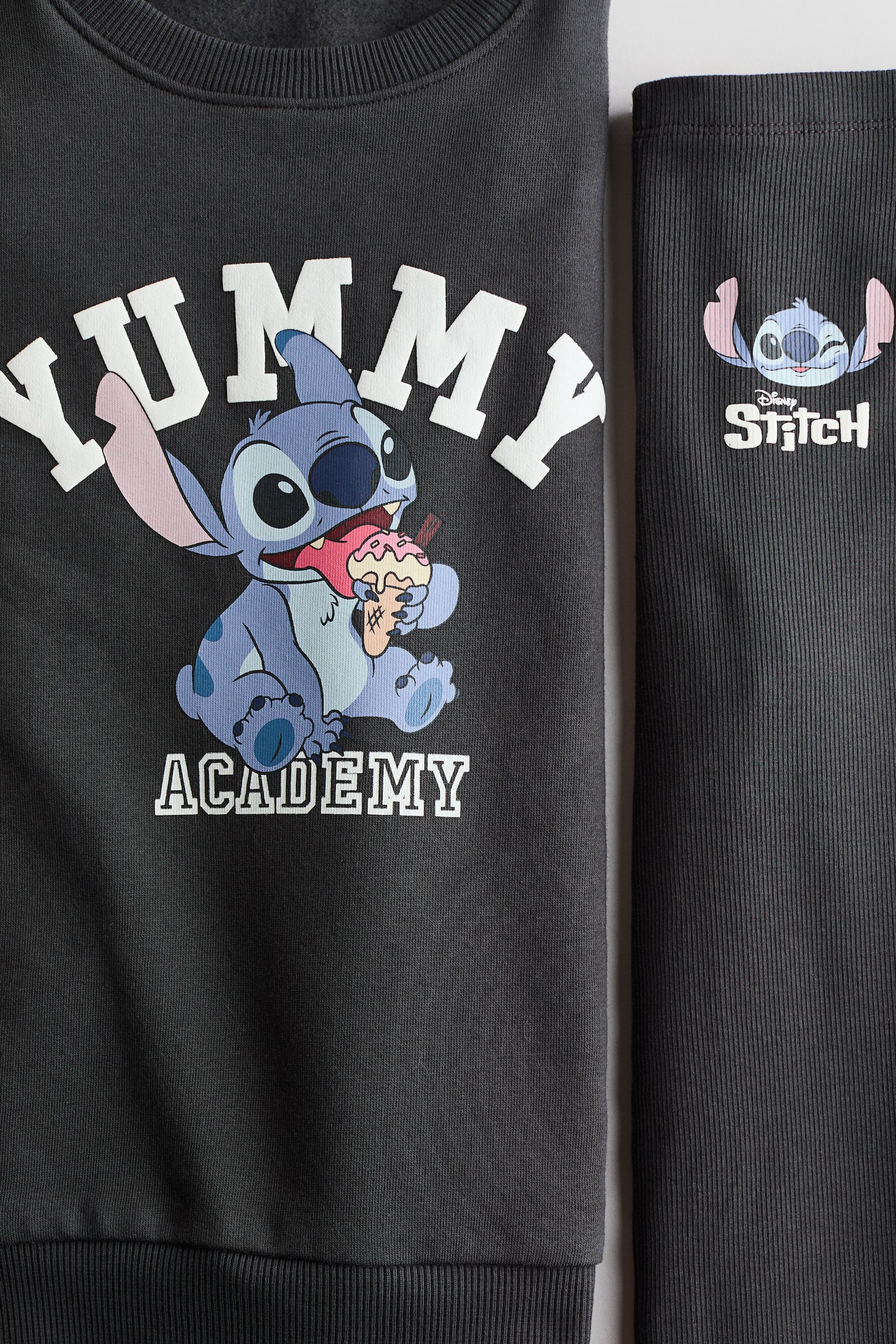 Dvojdielna súprava s tlačeným motívom - Tmavosivá/Lilo & Stitch - 2