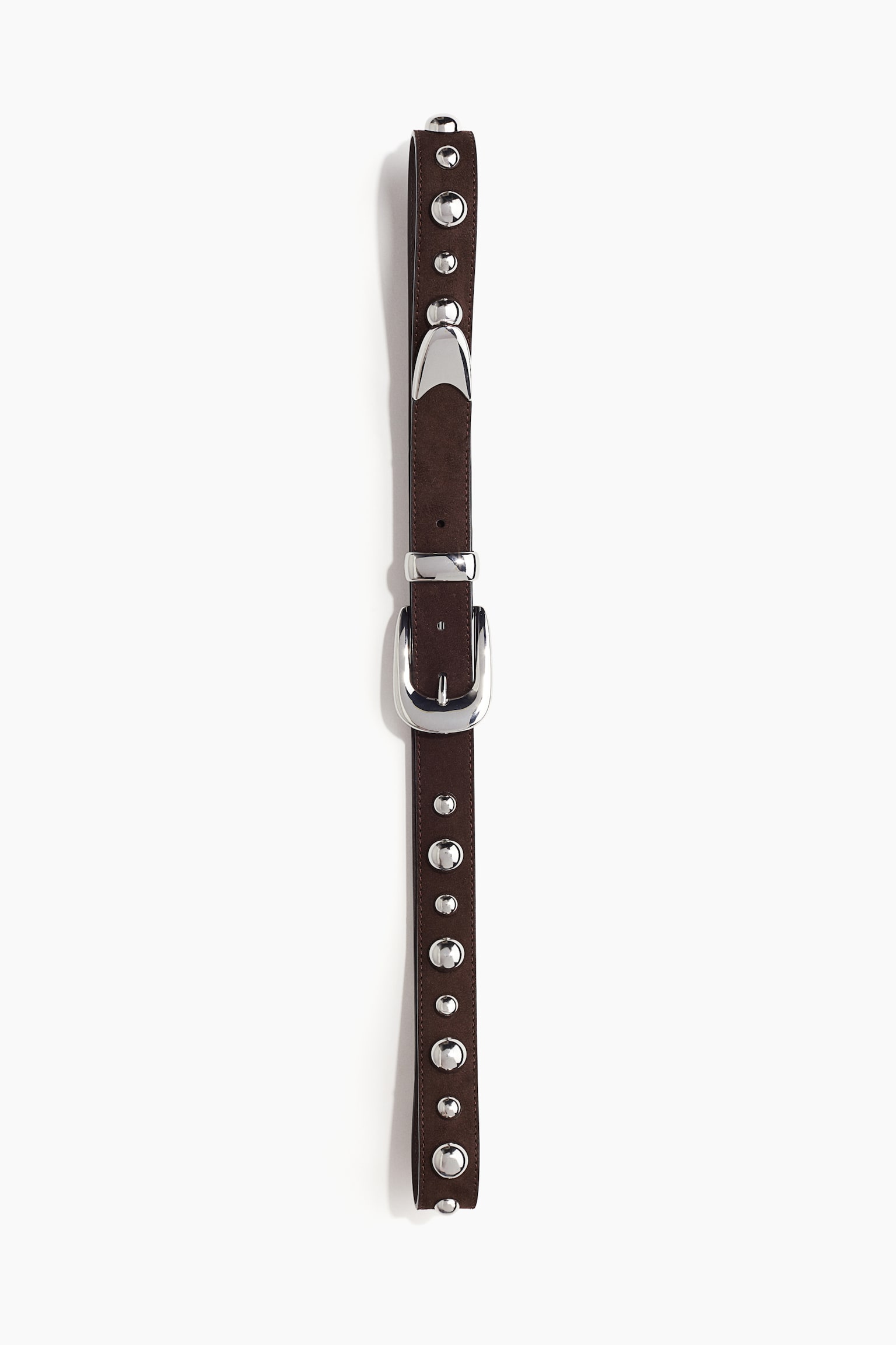 Studded Belt - Dark brown - 2