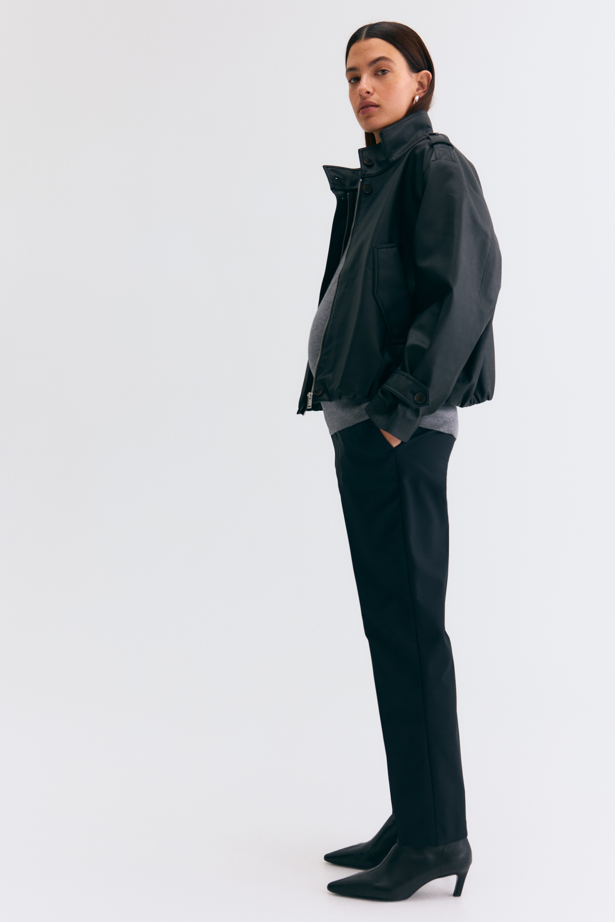 MAMA Cigarette παντελόνι - Μαύρο/Ναυτικό μπλε