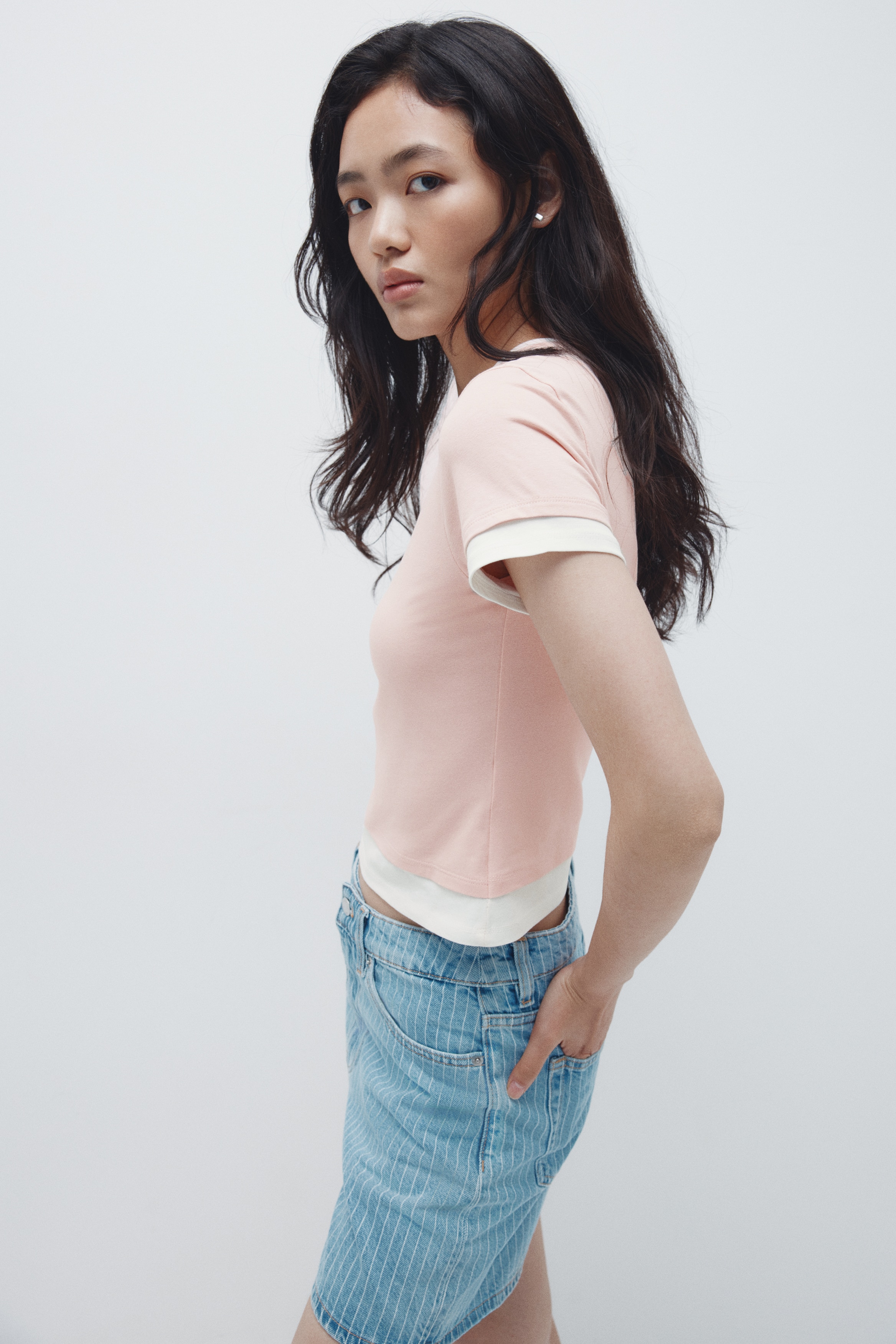 Layered-look T-shirt