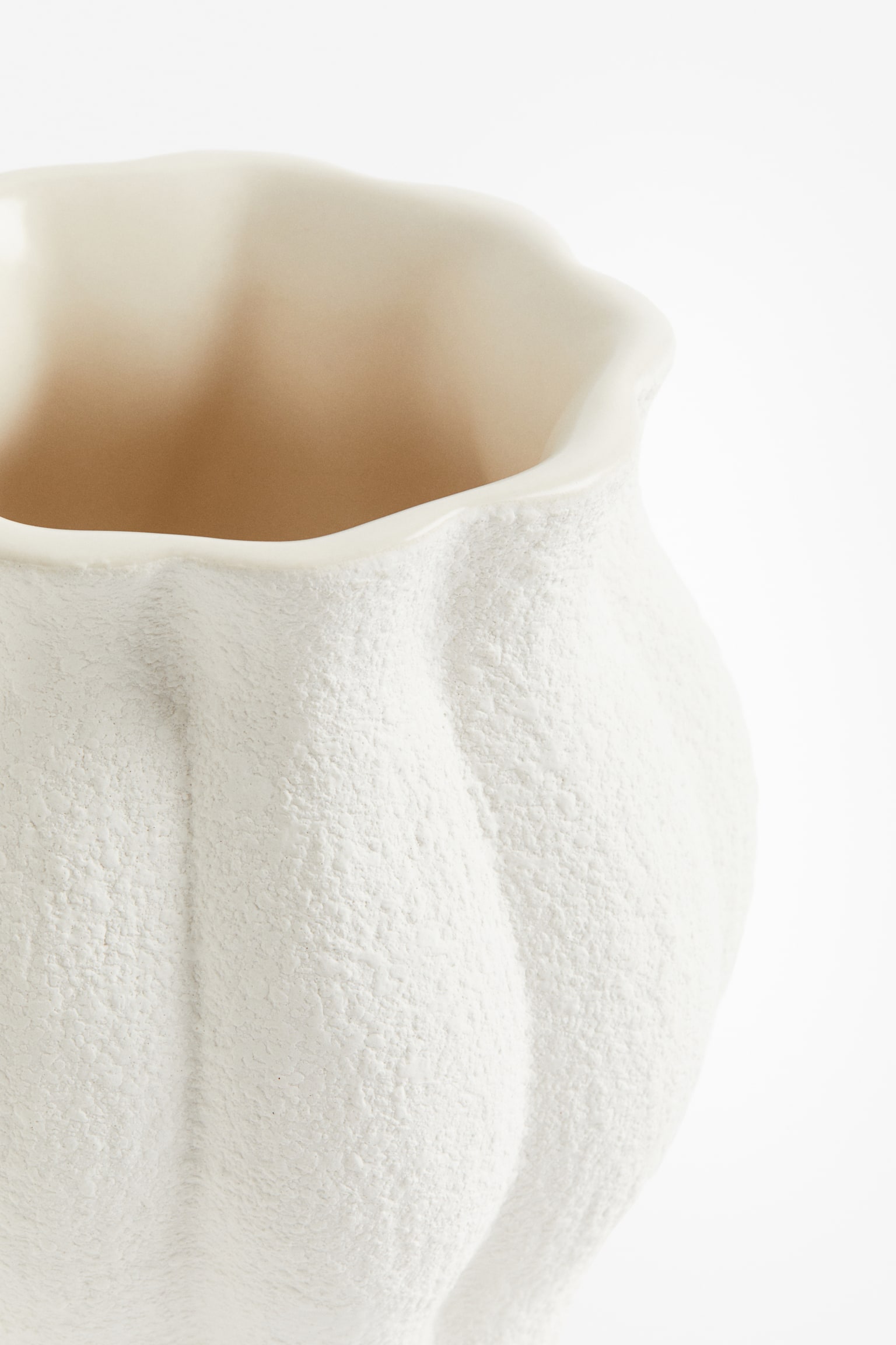 Small stoneware vase - White - 3