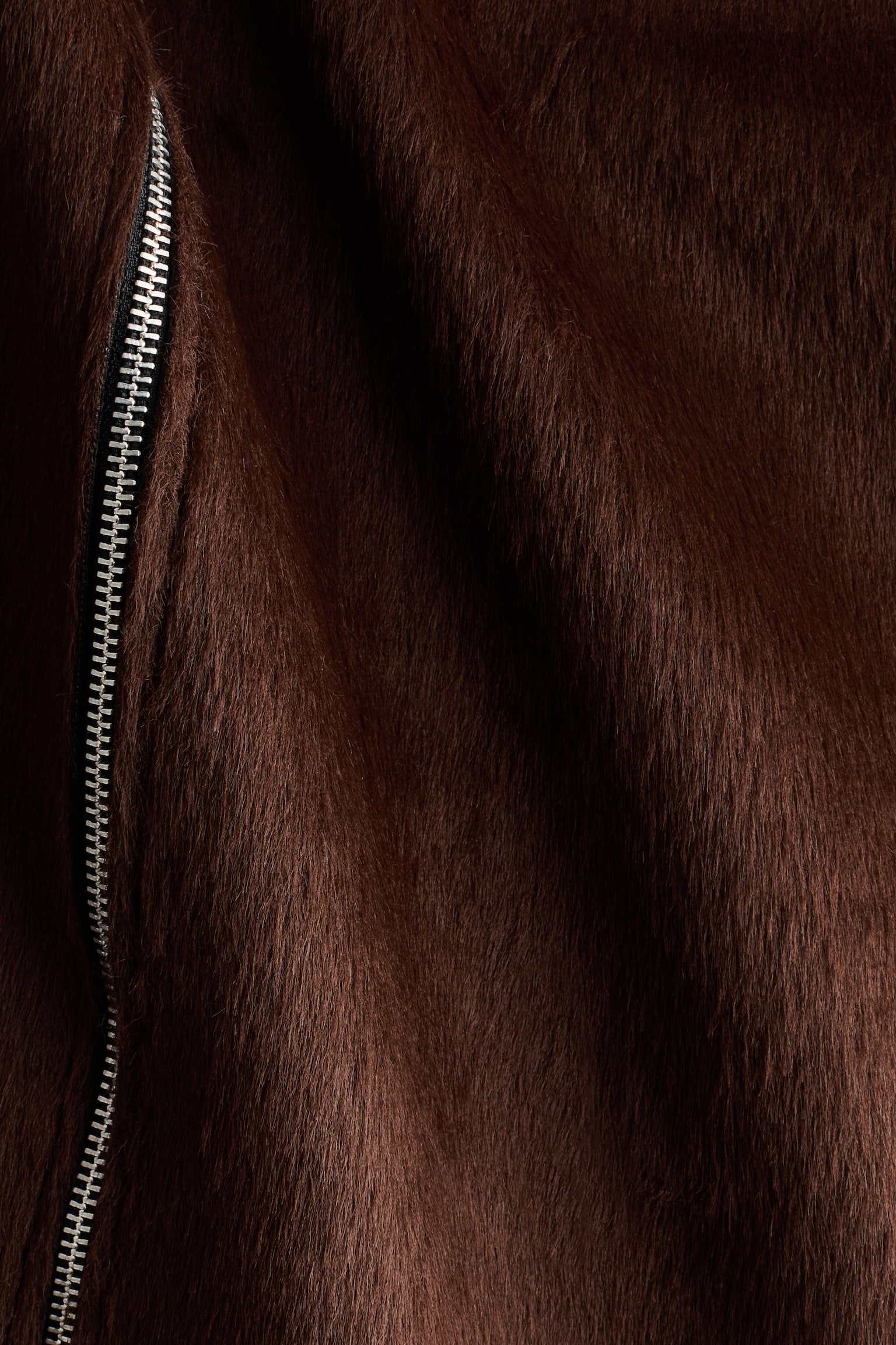 Zip-front skirt - Dark brown - 4