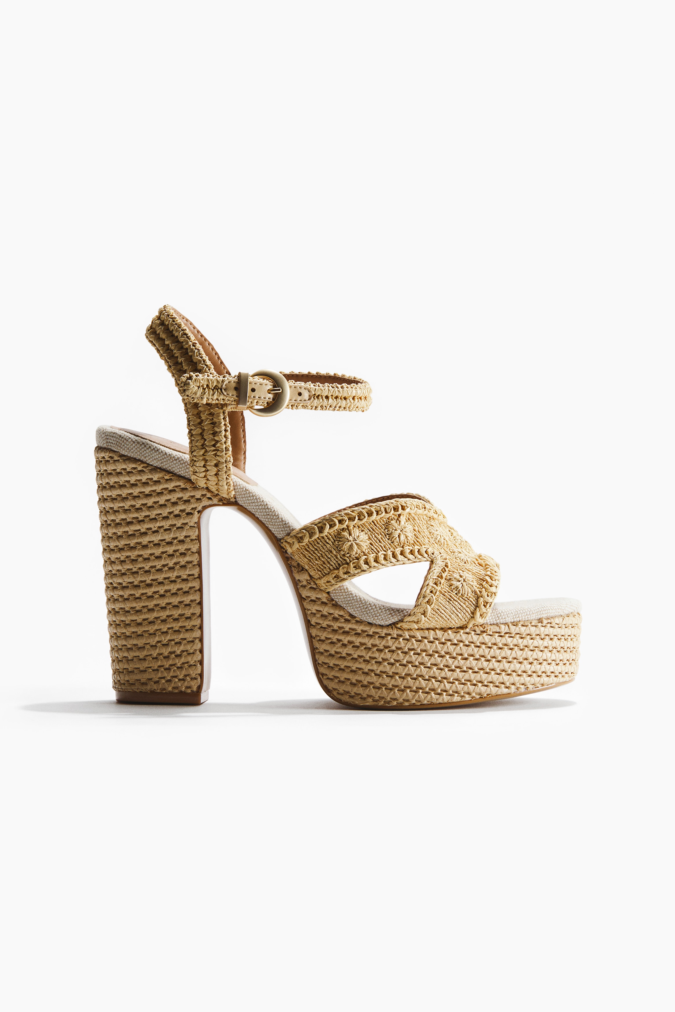 Espadrillas con tacco - Beige