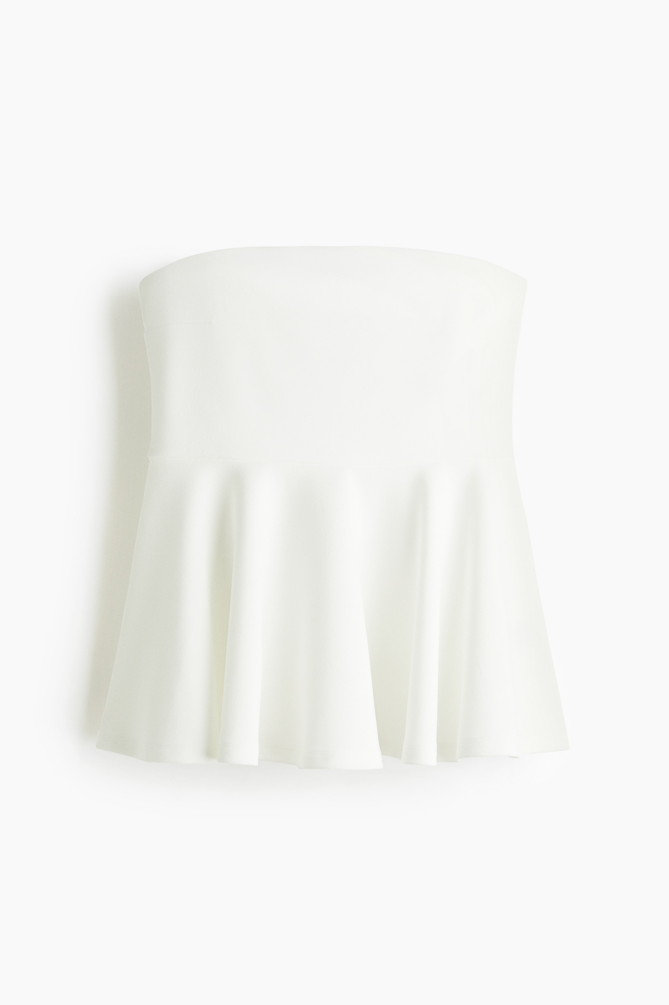 ペプラムデザイン バンドゥトップス - ホワイト/ブラック/ダークグレー