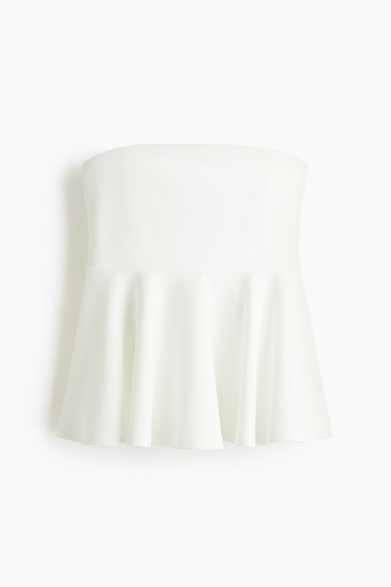 Bandeau peplum top - White/Dark grey/Black - 2