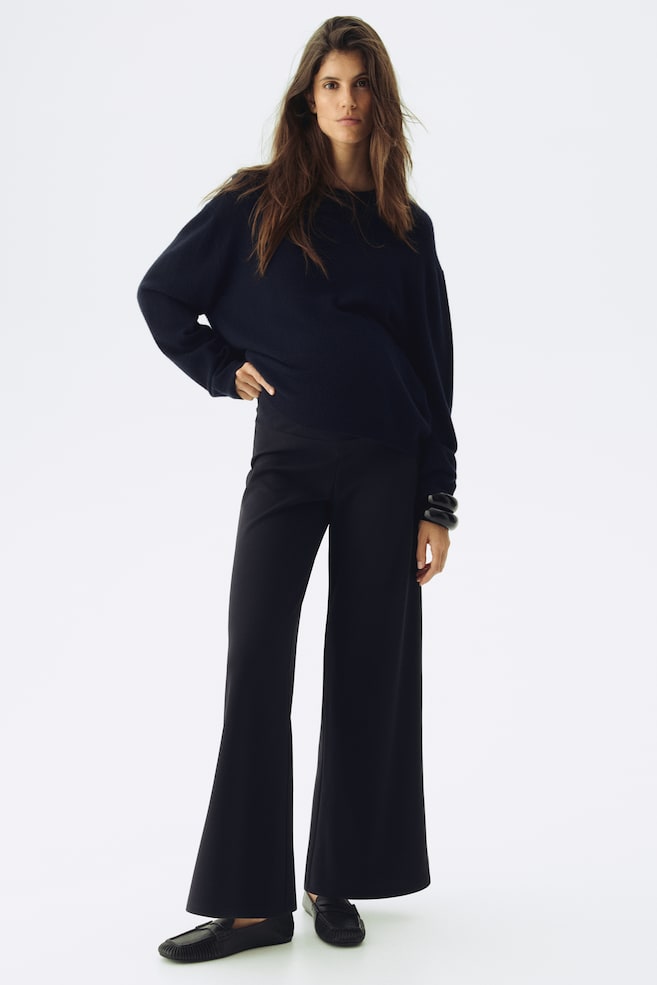 MAMA Wide-leg Pants-Navy blue - 6