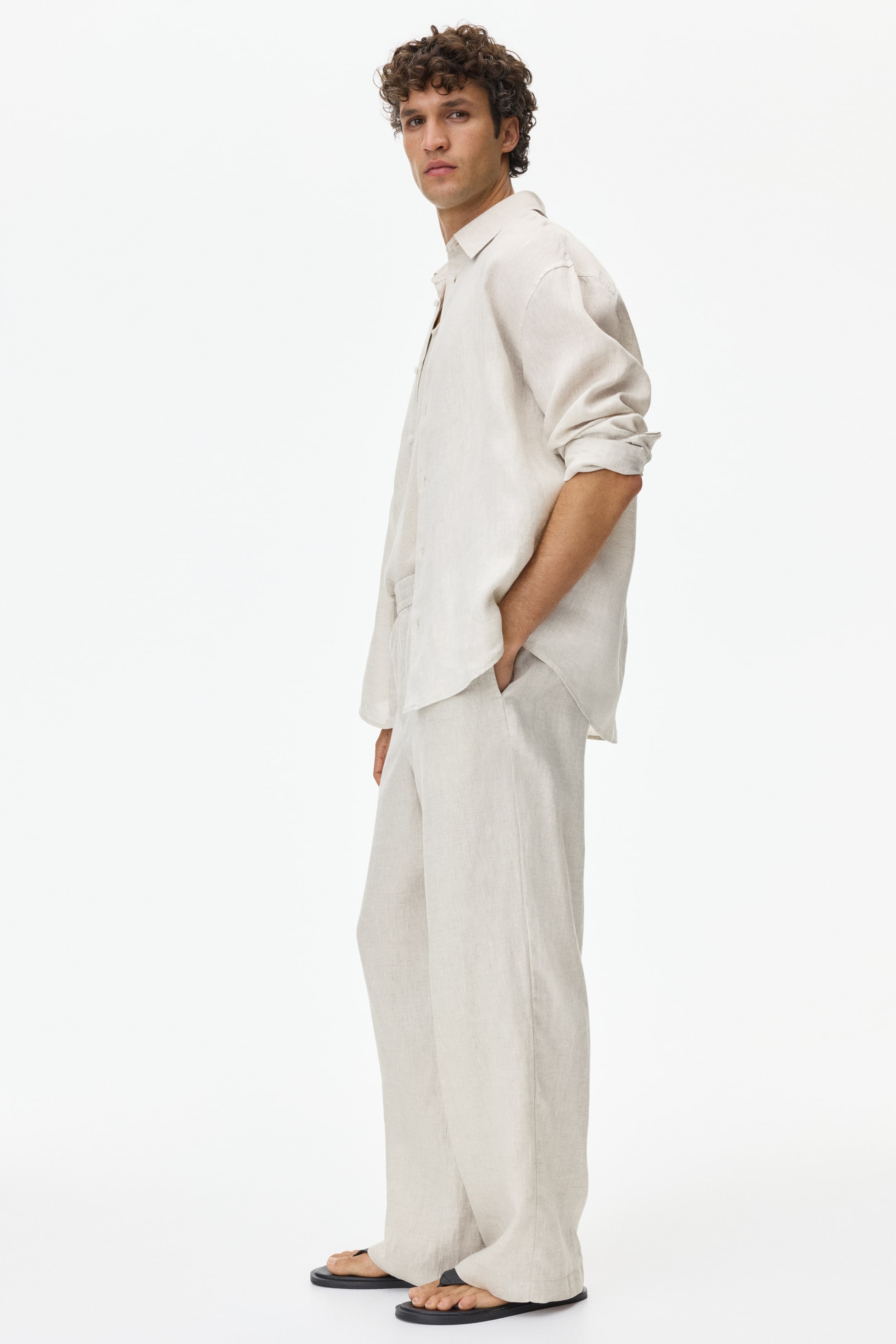 Loose-Fit Linen Pants