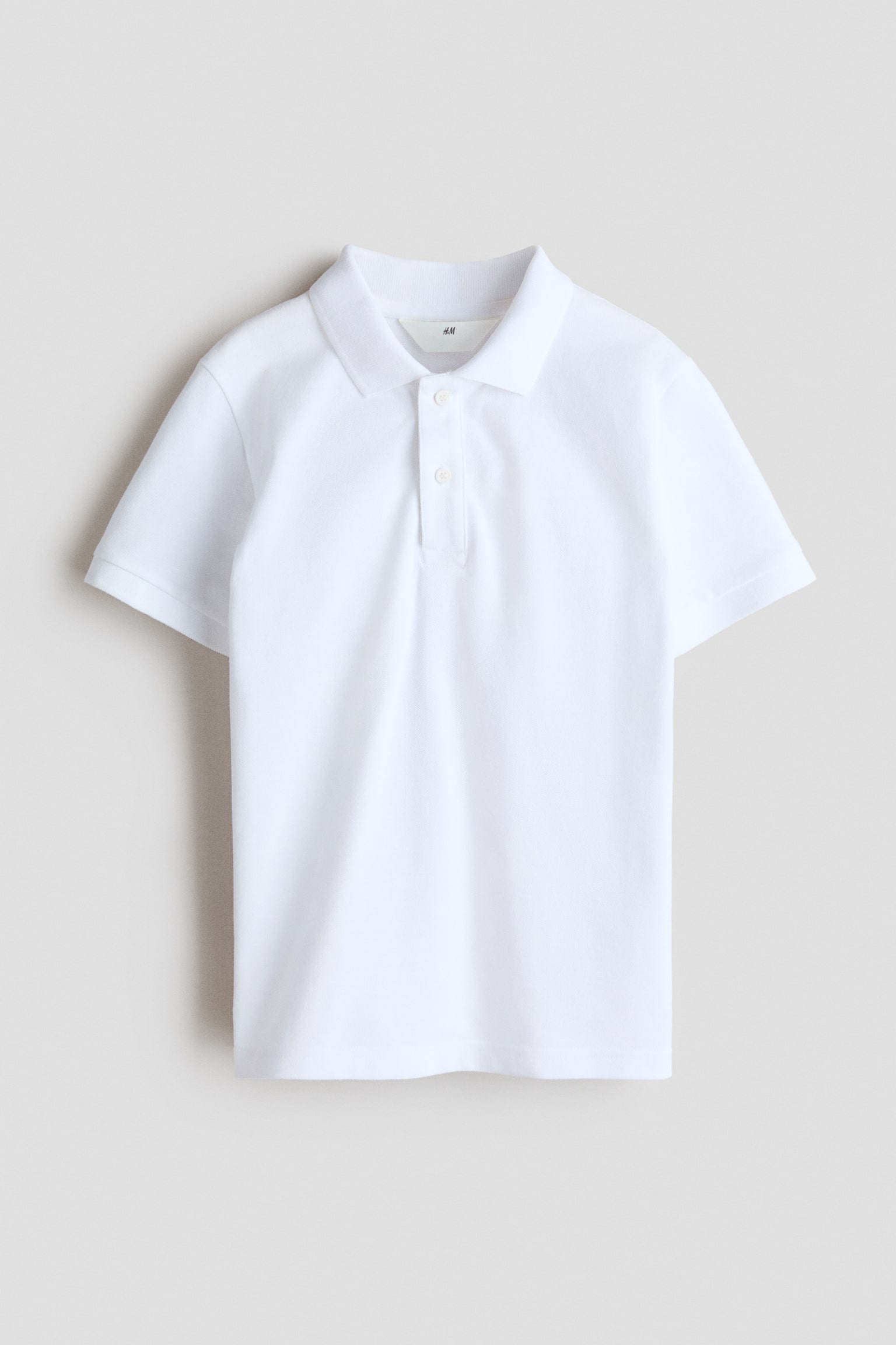 Cotton piqué polo shirt - White/Black