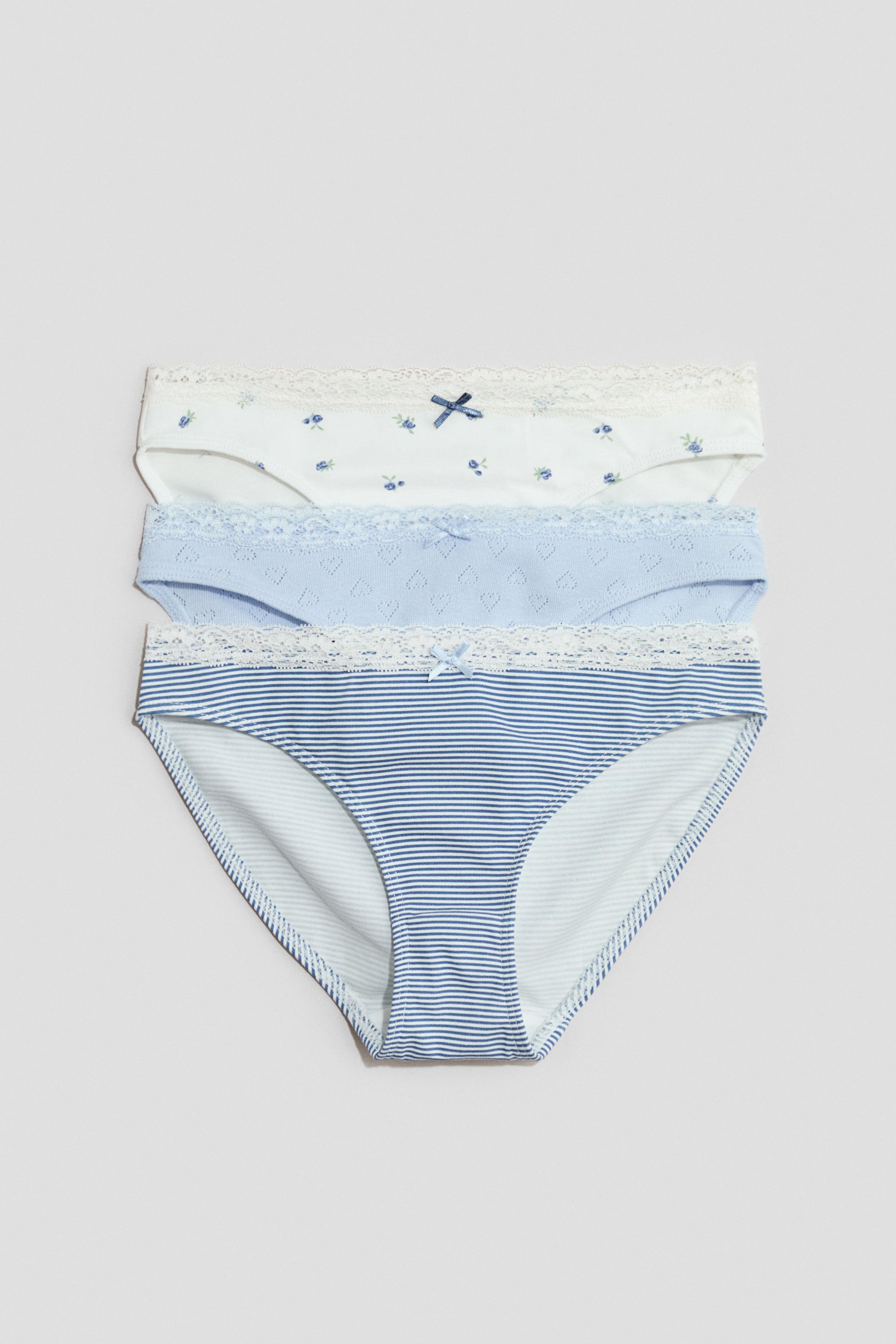 Visualizza immagine più grande: Slip in cotone 3 paia - Blu/bianco - BAMBINO | H&M IT 1