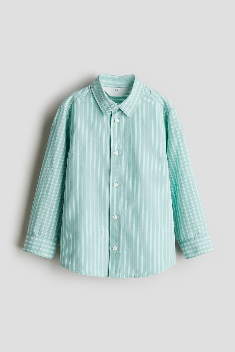 Chemise H&M Garçon 4-5 Ans – Manches Longues – Carreaux Bleus – 100% Coton