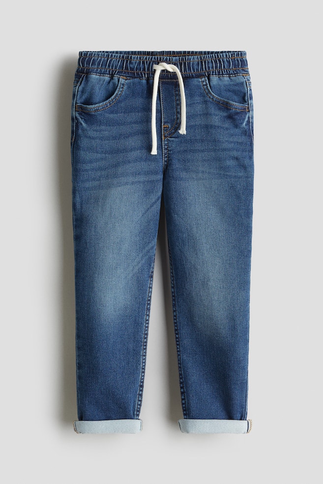 Denimjoggers aus Baumwolle - Denimblau/Dunkelgrau/Helles Denimgrau - 1