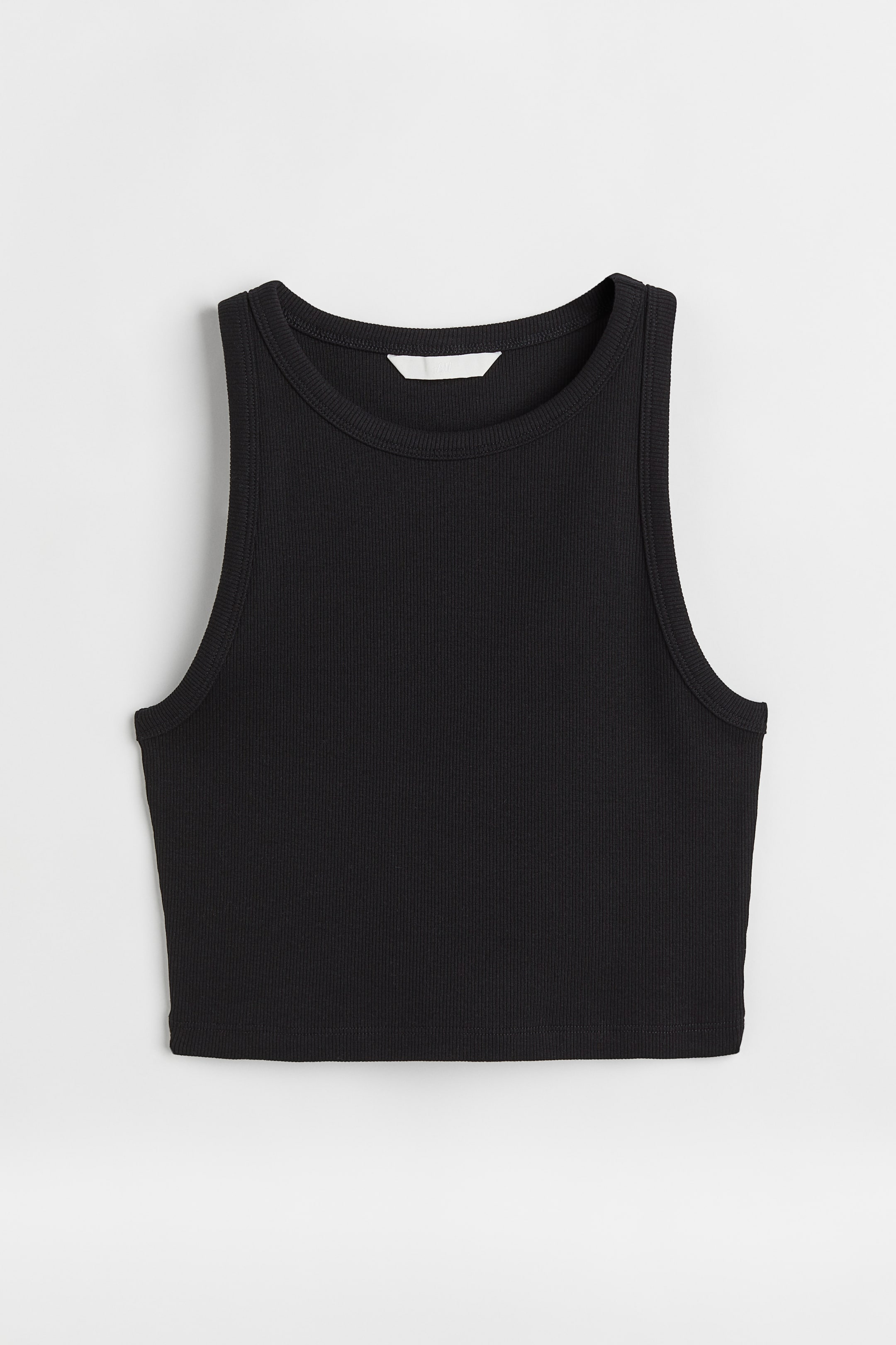 Crop Tank Top - Sleeveless - Crop - Black - Ladies | H&M US