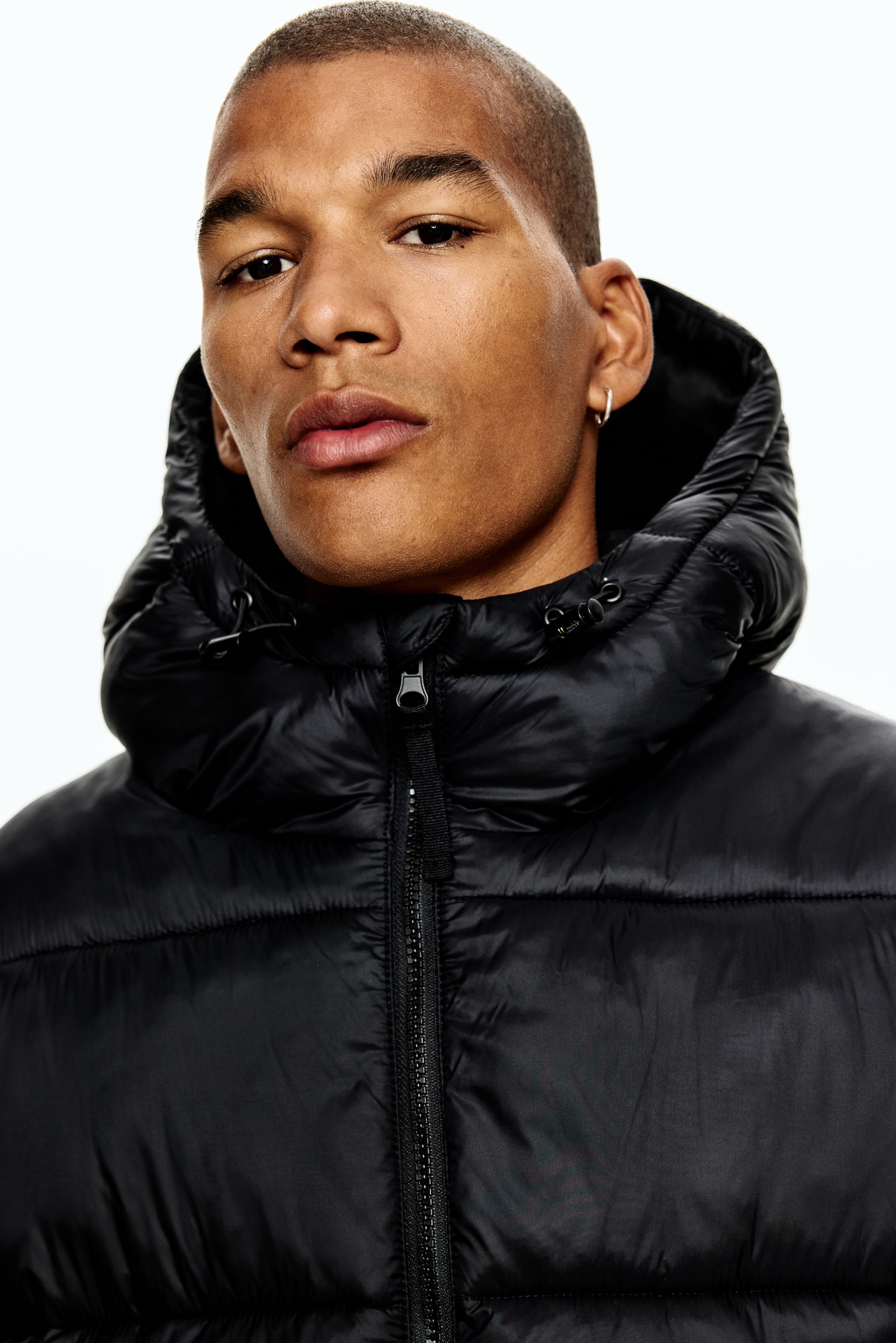 Water-repellent puffer jacket - Black - 7