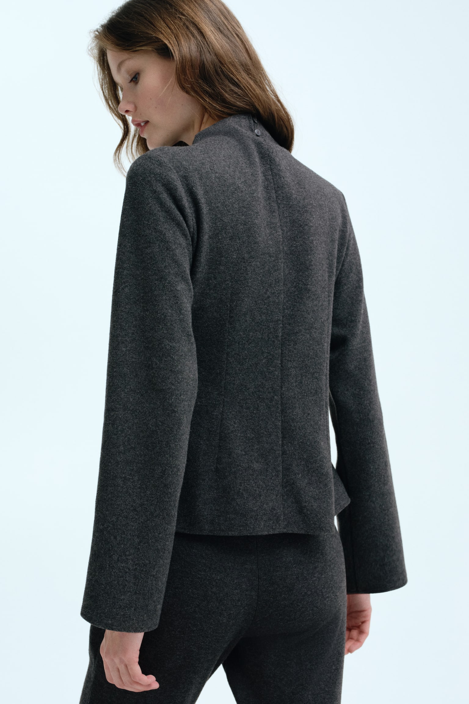 Top cintré - Gris foncé/Rouge prune - 6