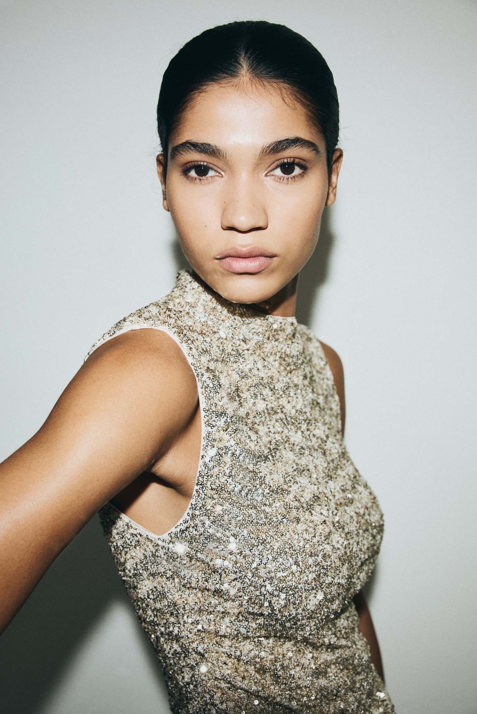 Sequined top - Gold-coloured/Black/Silver-coloured - 1