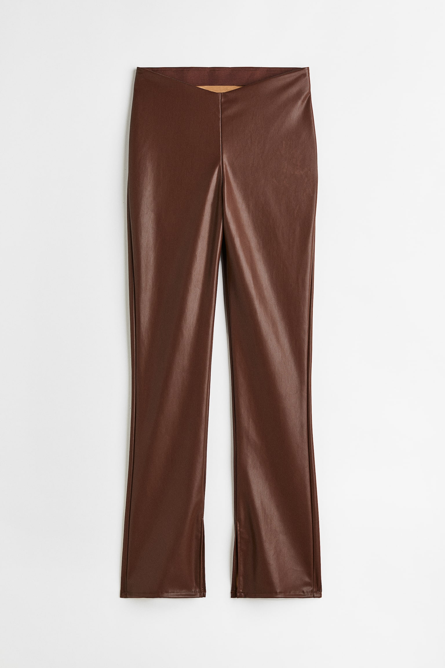 Flared Leggings - Dark brown - 1