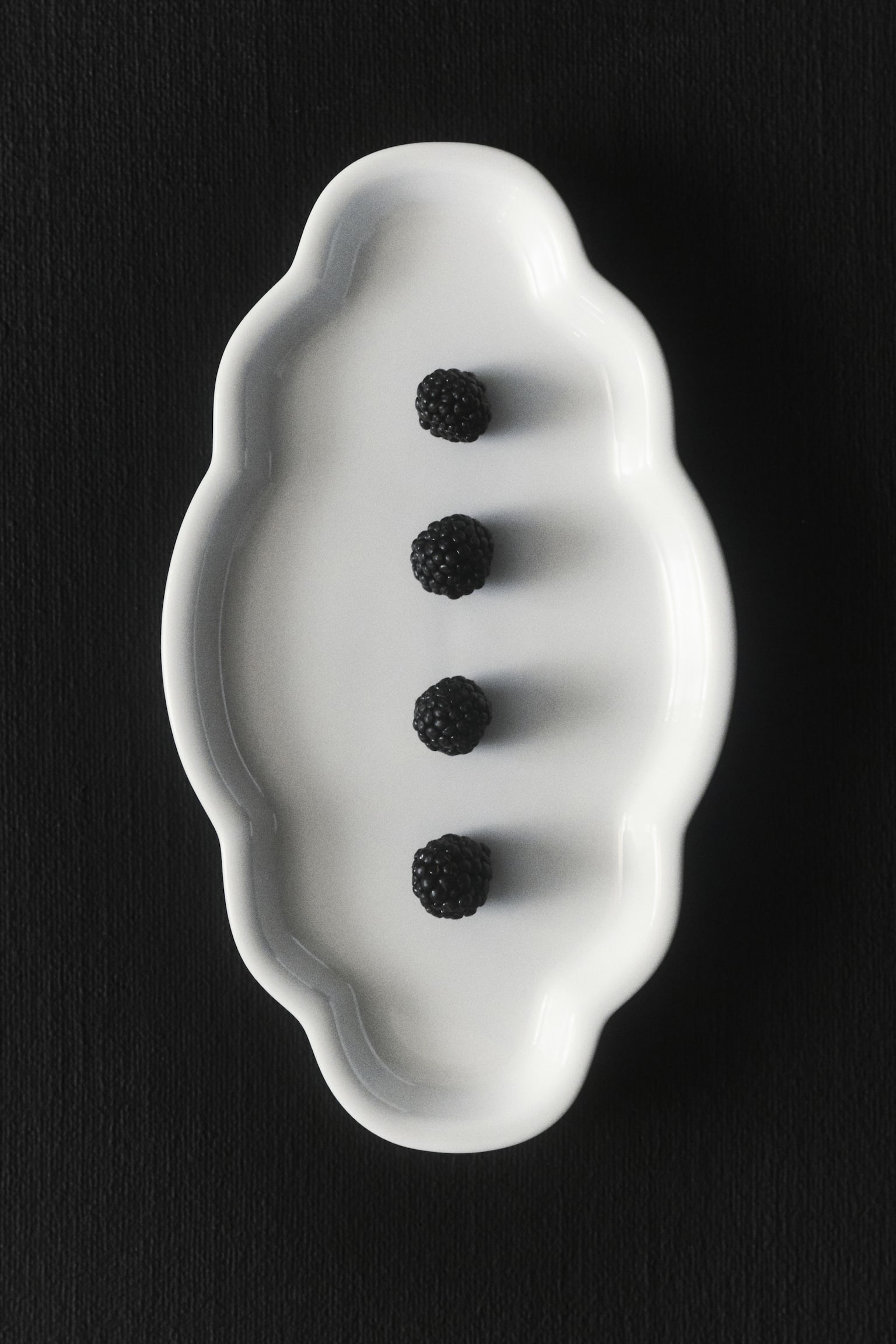 3-piece porcelain serving plate set - White - 1