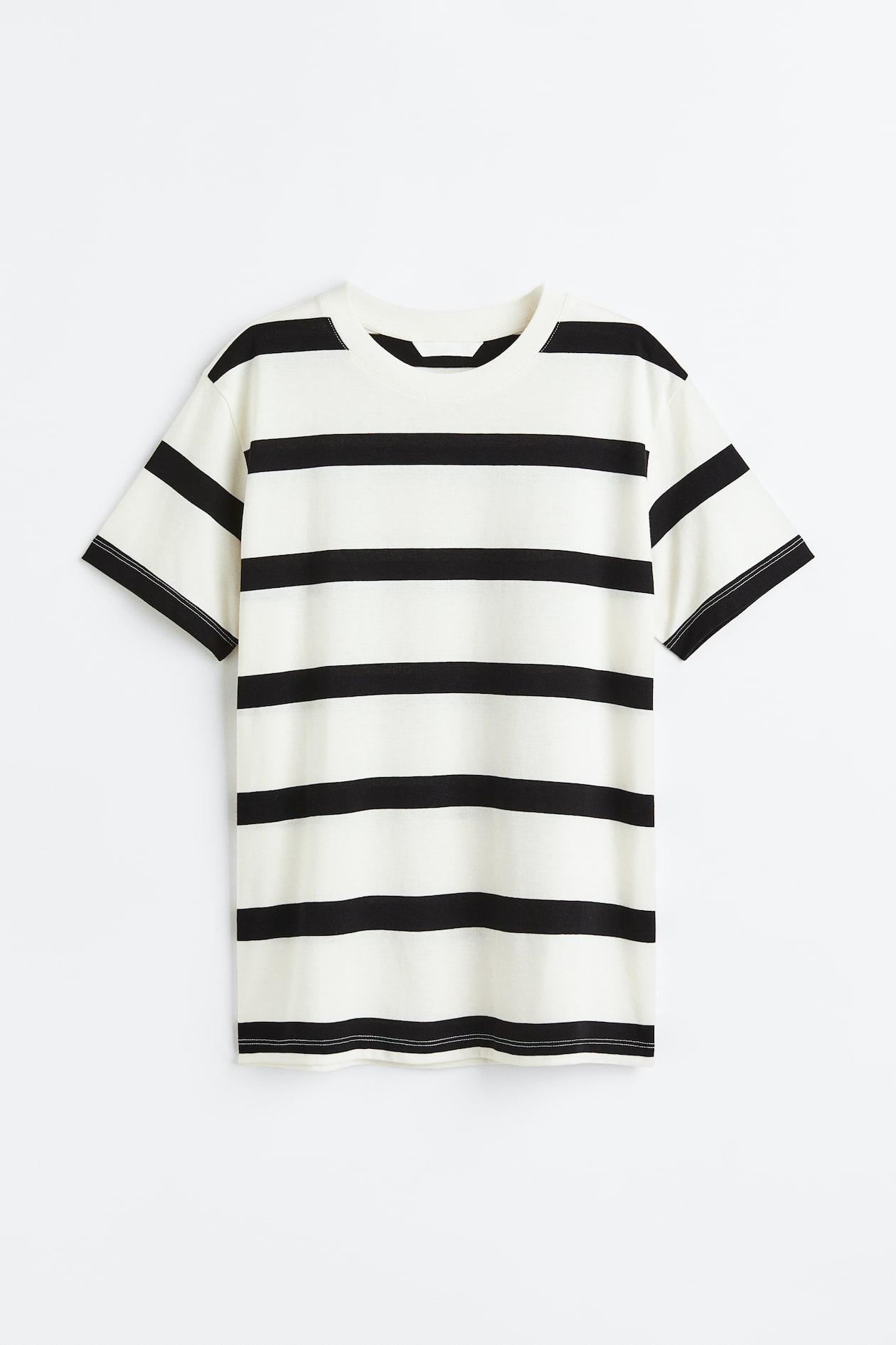 Cotton T-shirt - White/black striped - Ladies | H&M US