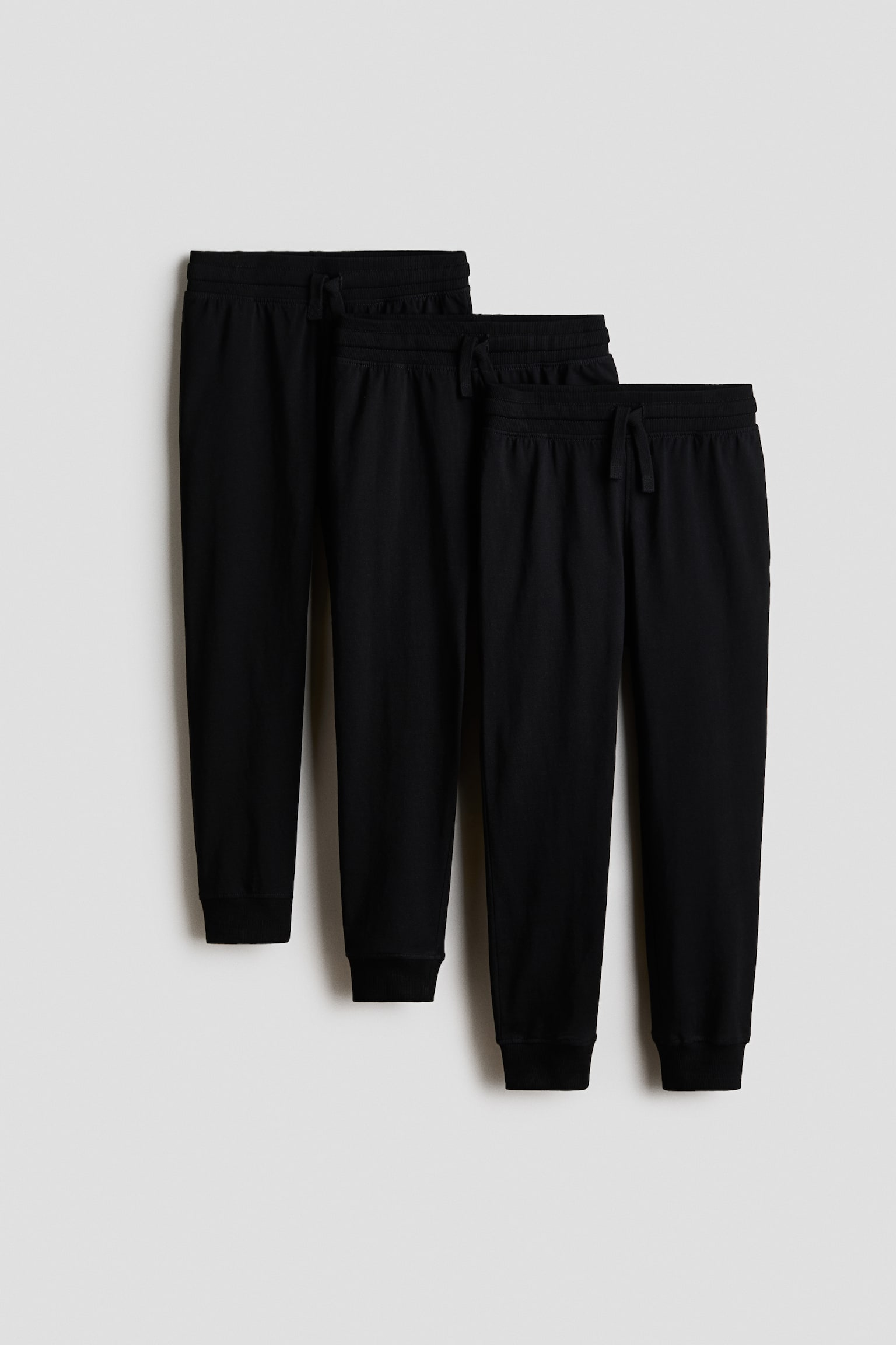 Pack de 3 joggers de algodón - Negro/Azul marino/Gris jaspeado/Azul marino/Gris jaspeado - 1