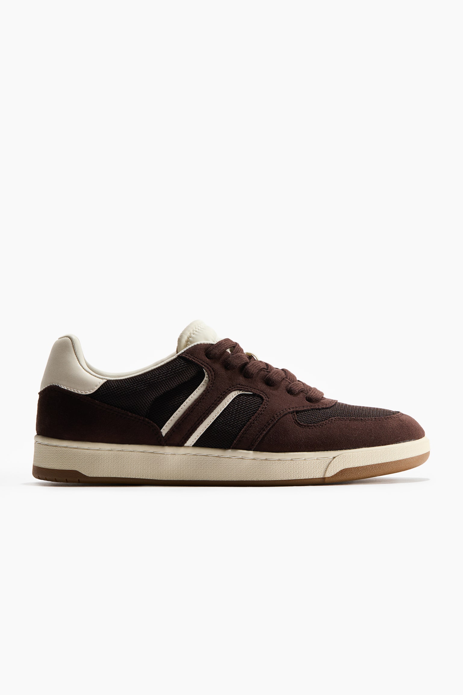 Sneakers - Donkerbruin/Ivoorwit/donkergroen
