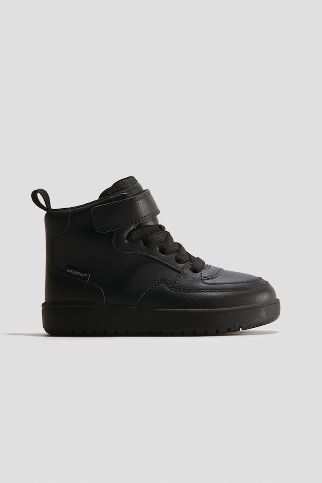 Waterproof hi-top trainers - Black - 1