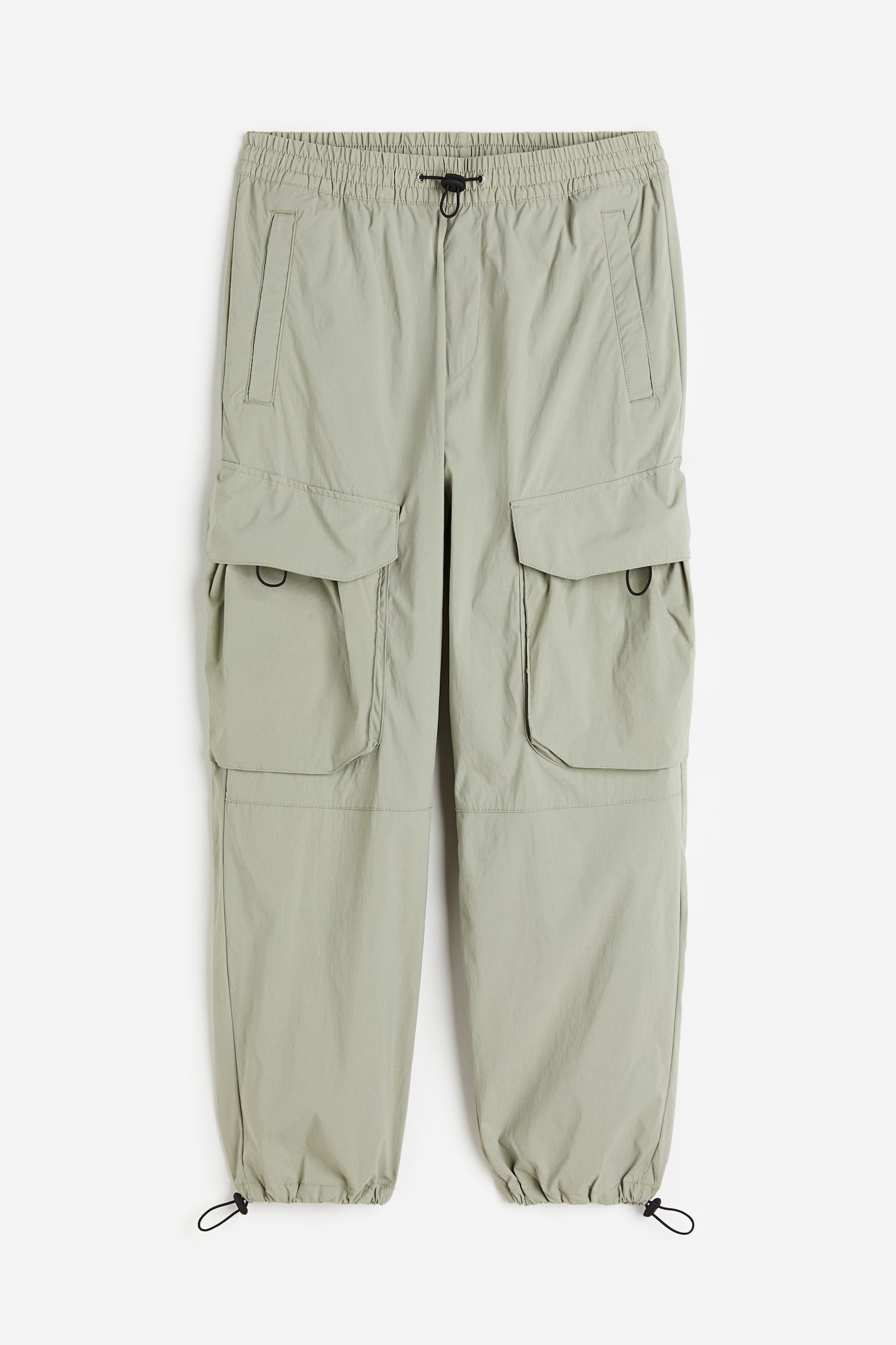 Relaxed Fit Nylon cargo trousers - Light sage green - 1